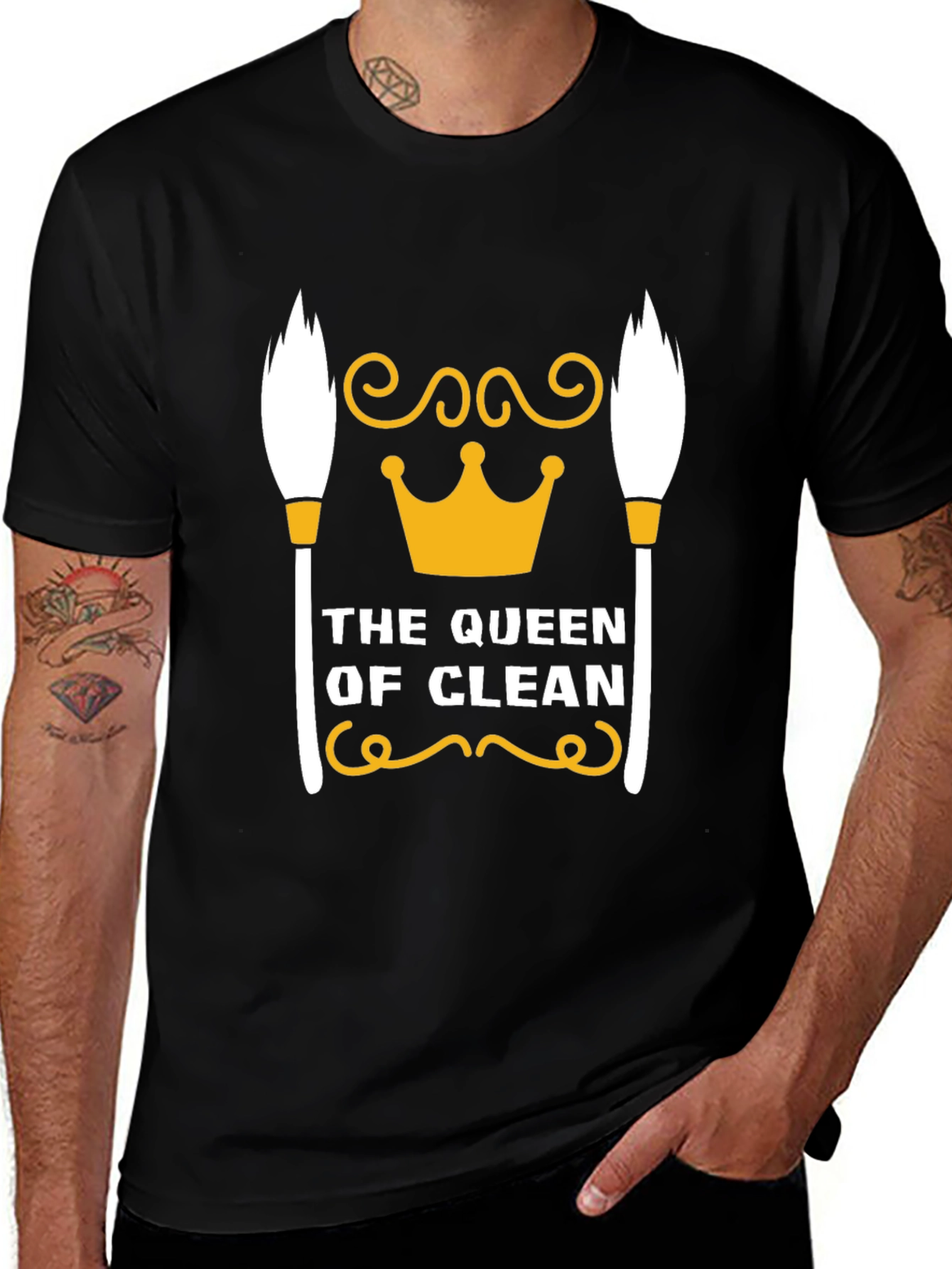 Variant 23 of Queen of Clean T-Shirt - Funny Cleaning Shirt