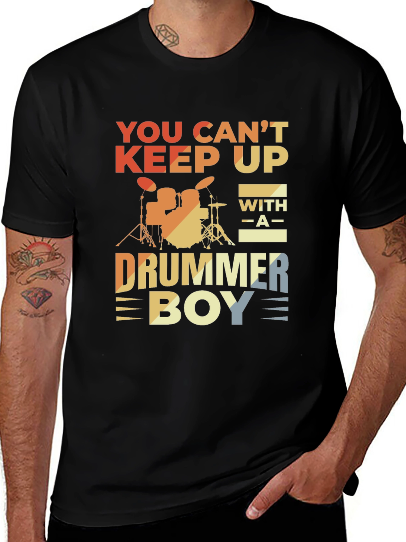 Variant 15 of Drummer Boy Graphic Tee - Music Lover T-Shirt