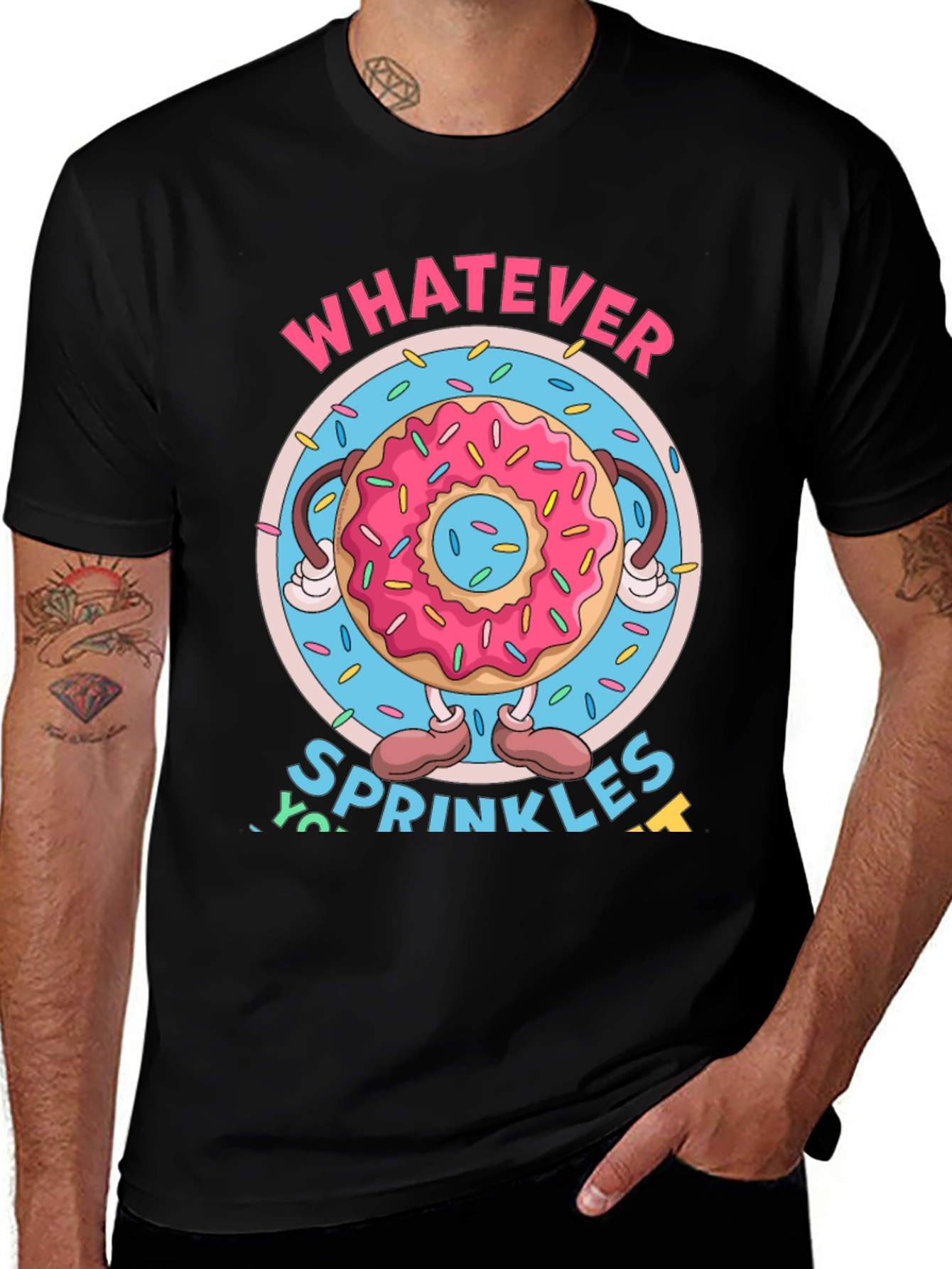 Variant 12 of Funny Donut Sprinkles Graphic T-Shirt