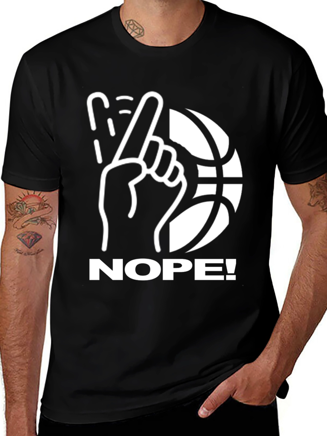 Variant 6 of Nope! Basketball Graphic T-Shirt