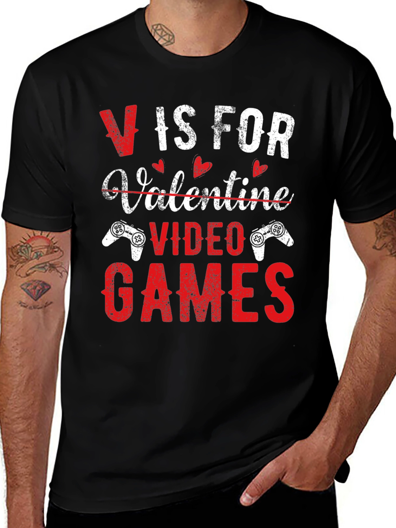 Variant 16 of Valentine's Day Gamer T-Shirt - Video Games