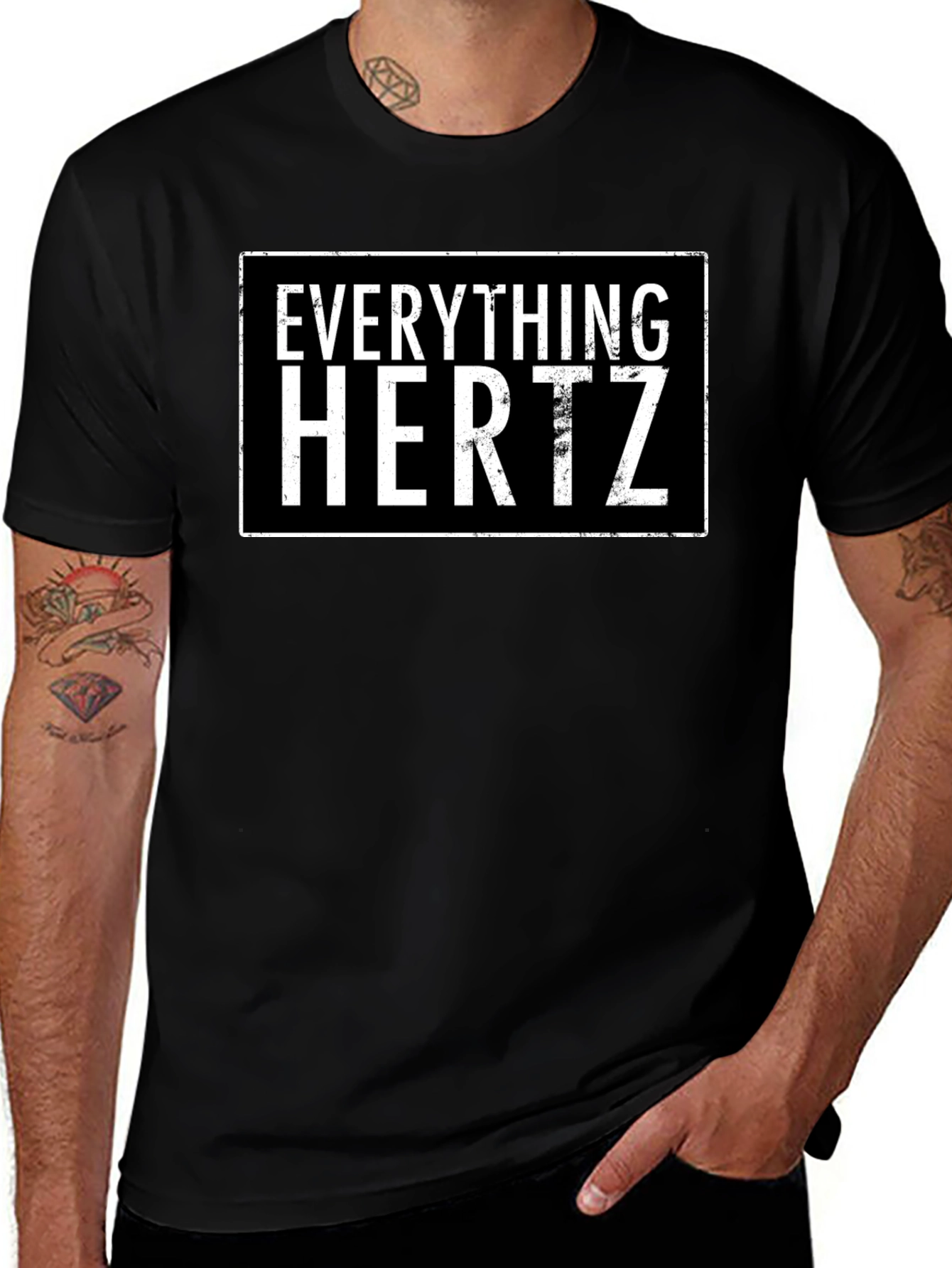 Variant 13 of Everything Hertz Black Graphic Tee
