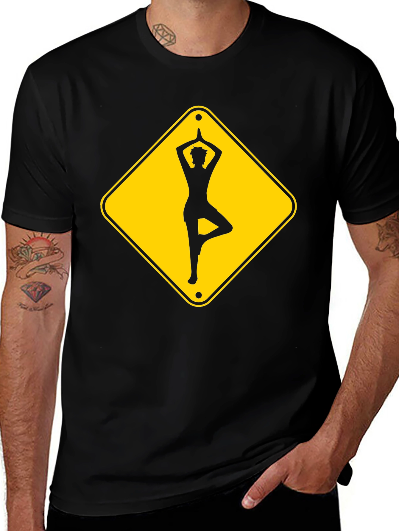 Variant 24 of Yoga Sign Black T-Shirt