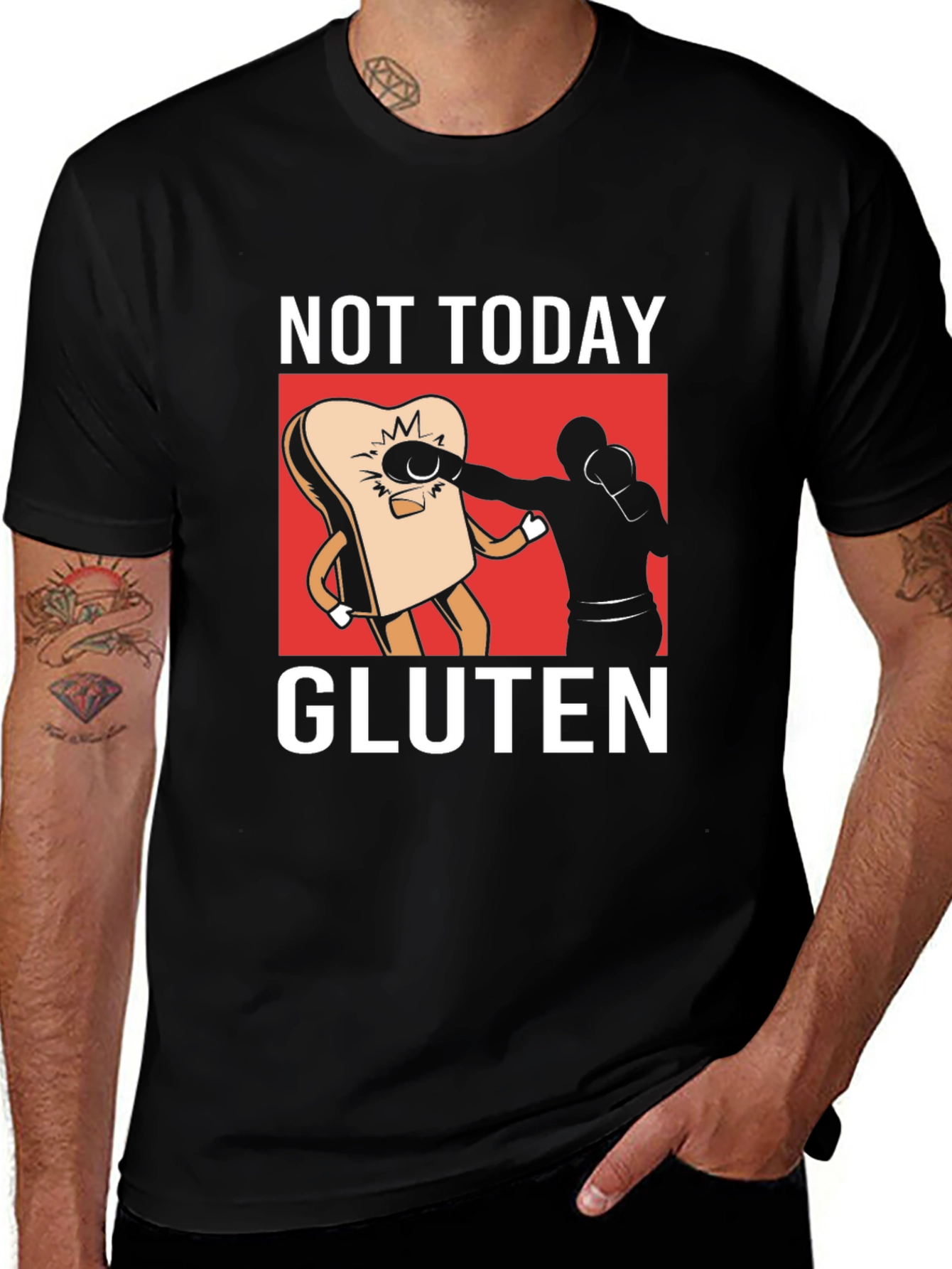 Variant 4 of Not Today Gluten Funny Graphic T-Shirt