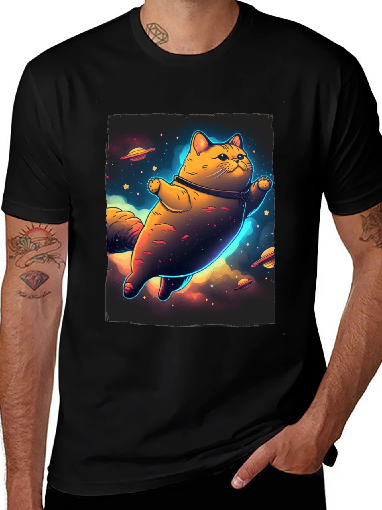 Variant 18 of Space Cat T-Shirt - Galaxy Kitten Tee