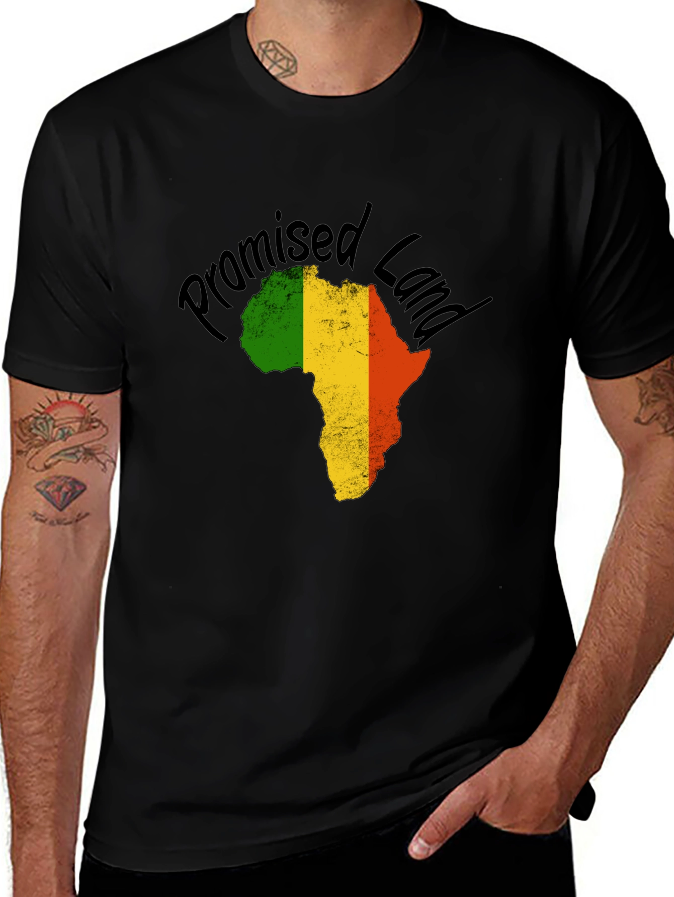 Variant 8 of Promised Land Africa Map Graphic T-Shirt