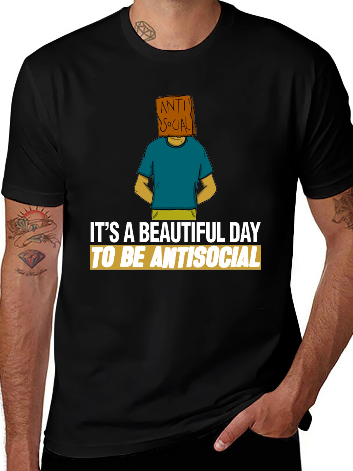 Variant 24 of Antisocial T-Shirt - Funny Graphic Tee