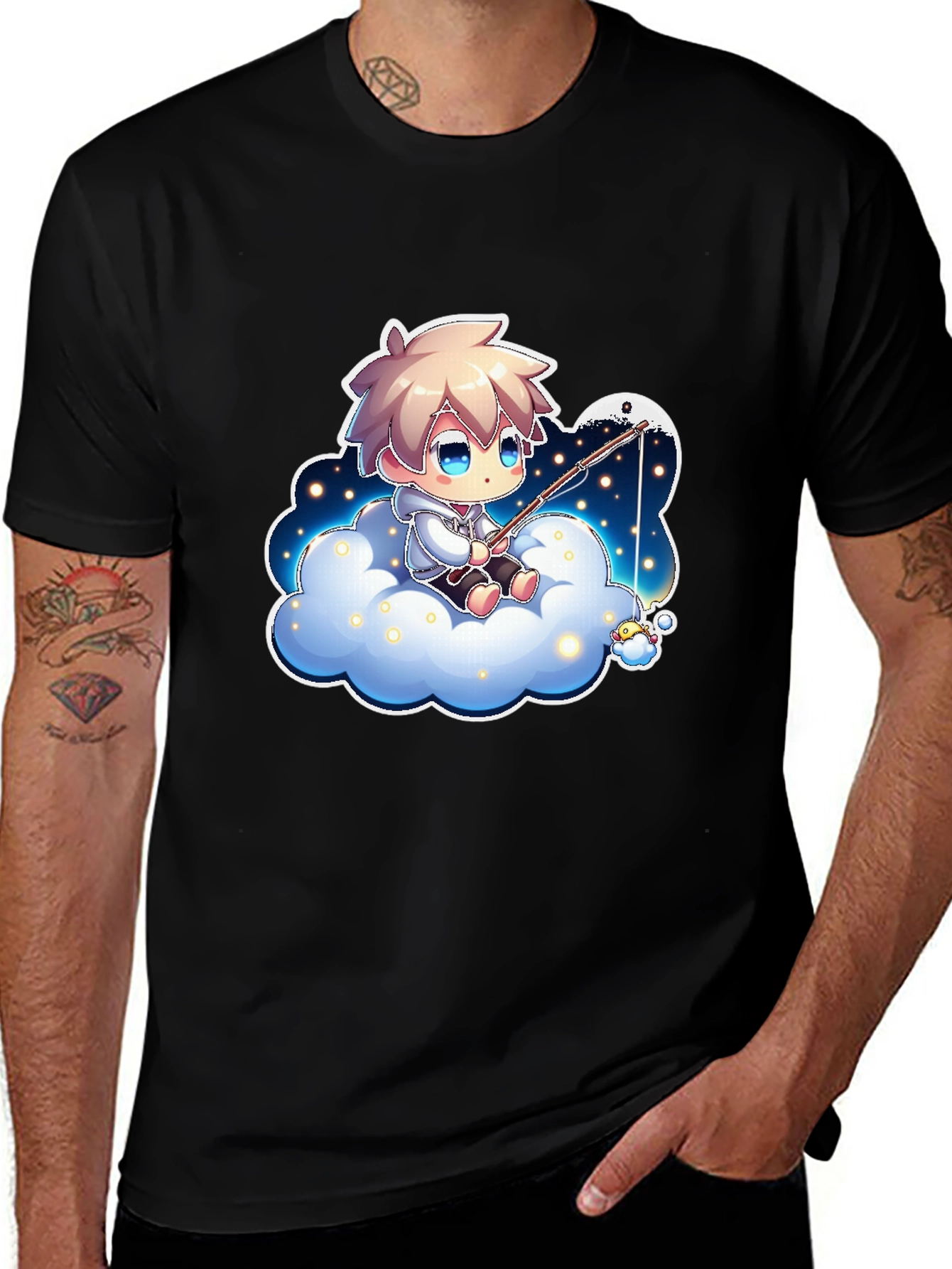 Anime Fishing Cloud T-Shirt