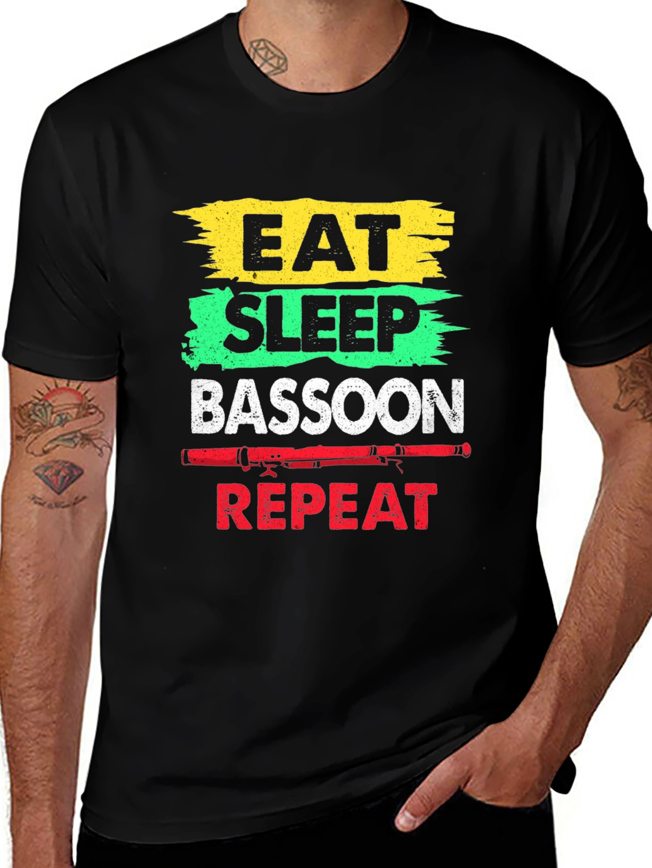 Variant 30 of Eat Sleep Bassoon Repeat Graphic T-Shirt
