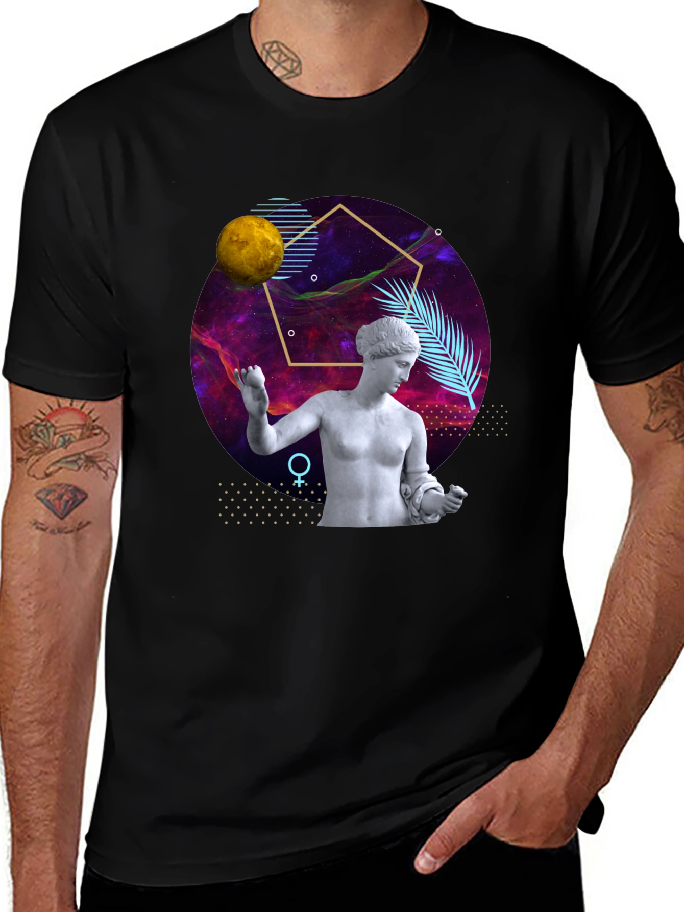 Variant 24 of Venus Galaxy Graphic Tee - Black