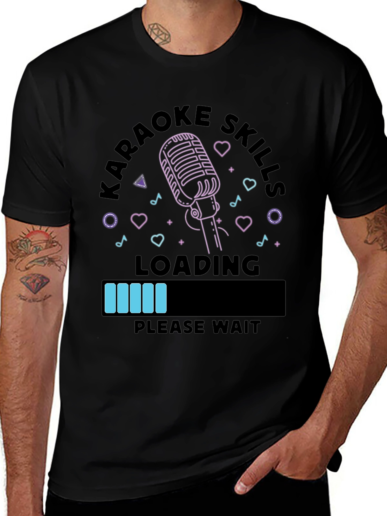 Variant 11 of Karaoke Skills Loading Funny Graphic T-Shirt