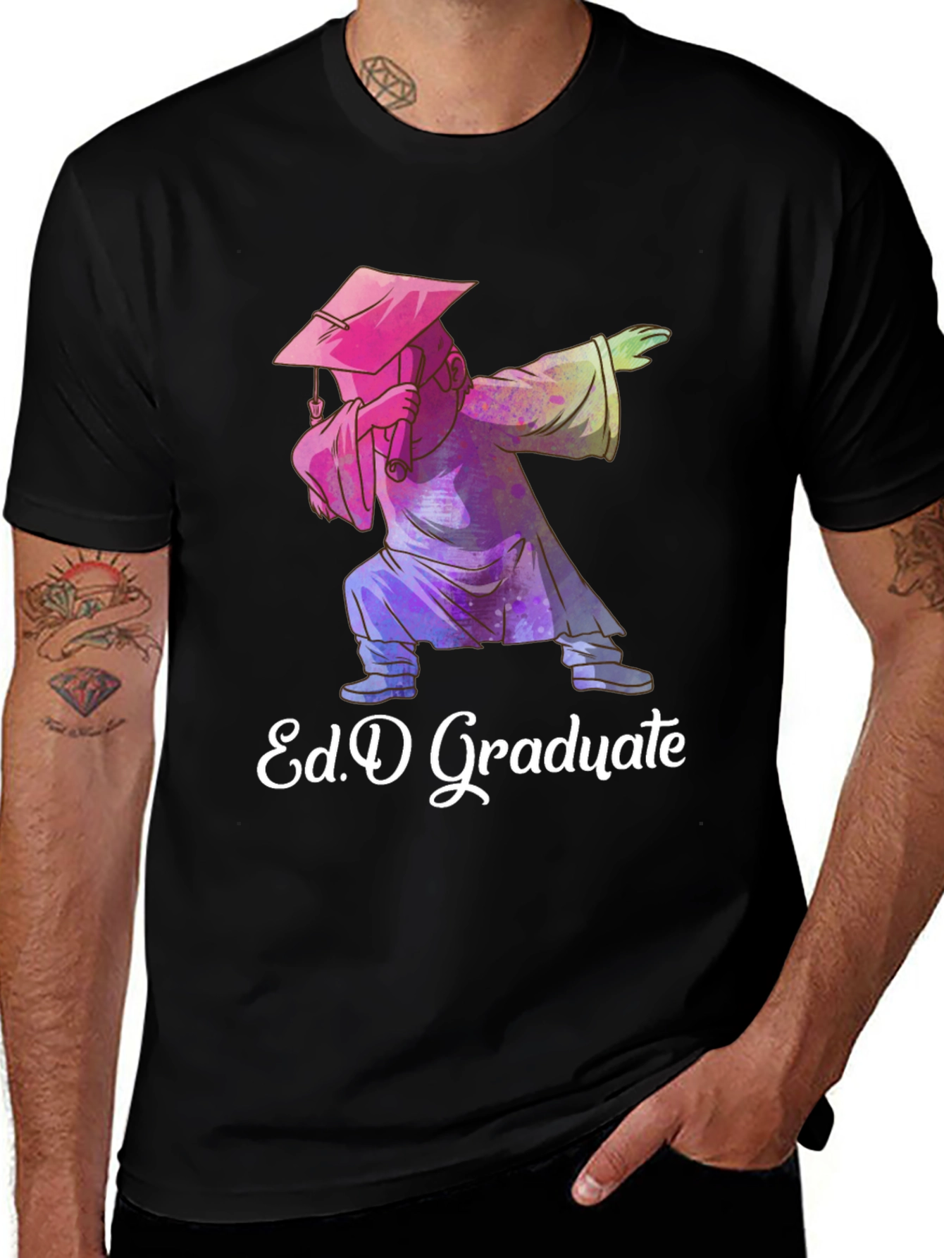 Variant 11 of Ed.D Graduate Dabbing T-Shirt - Celebration Apparel