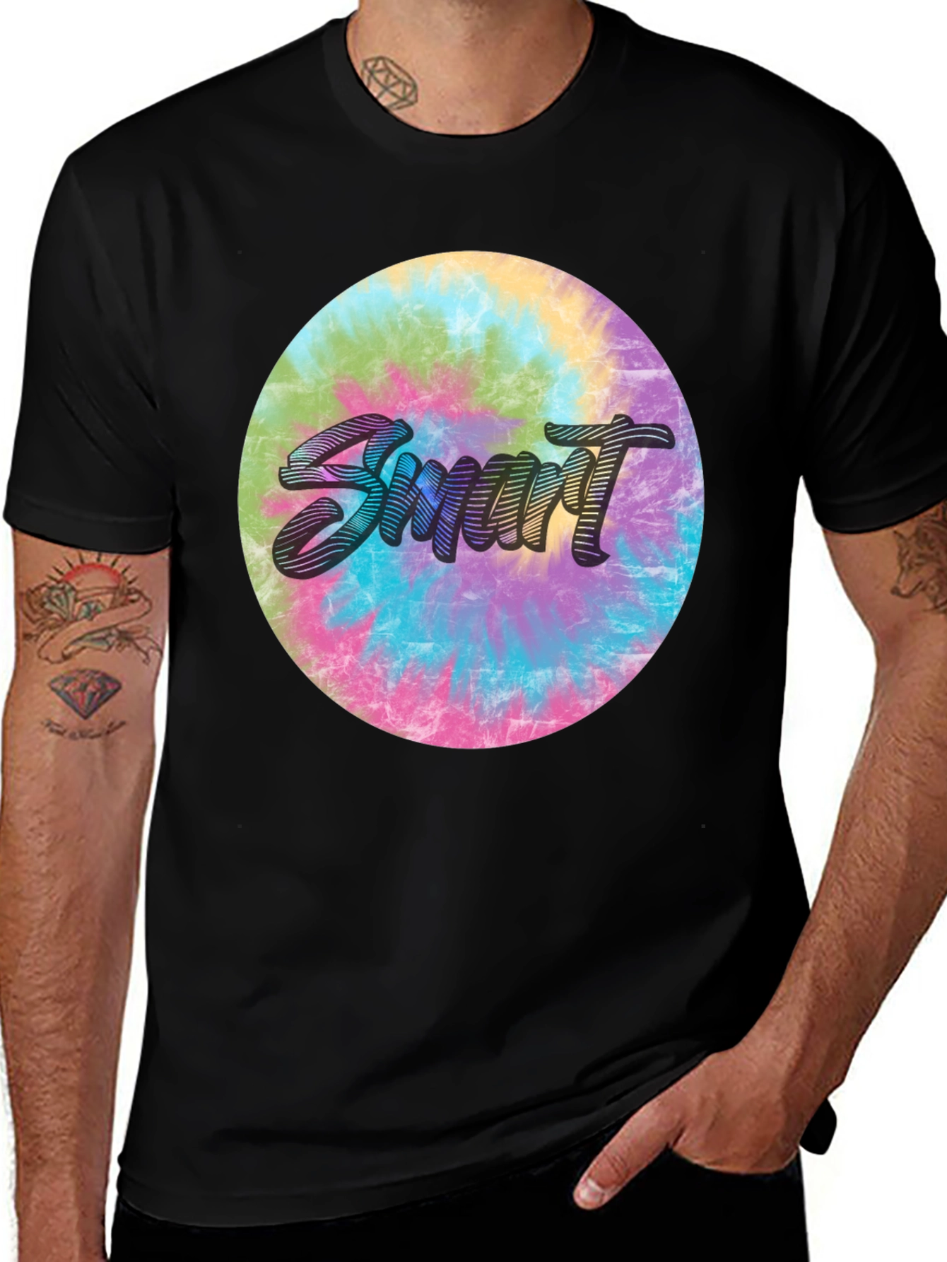 Variant 27 of Smart Tie-Dye Graphic Tee - Stylish & Unique