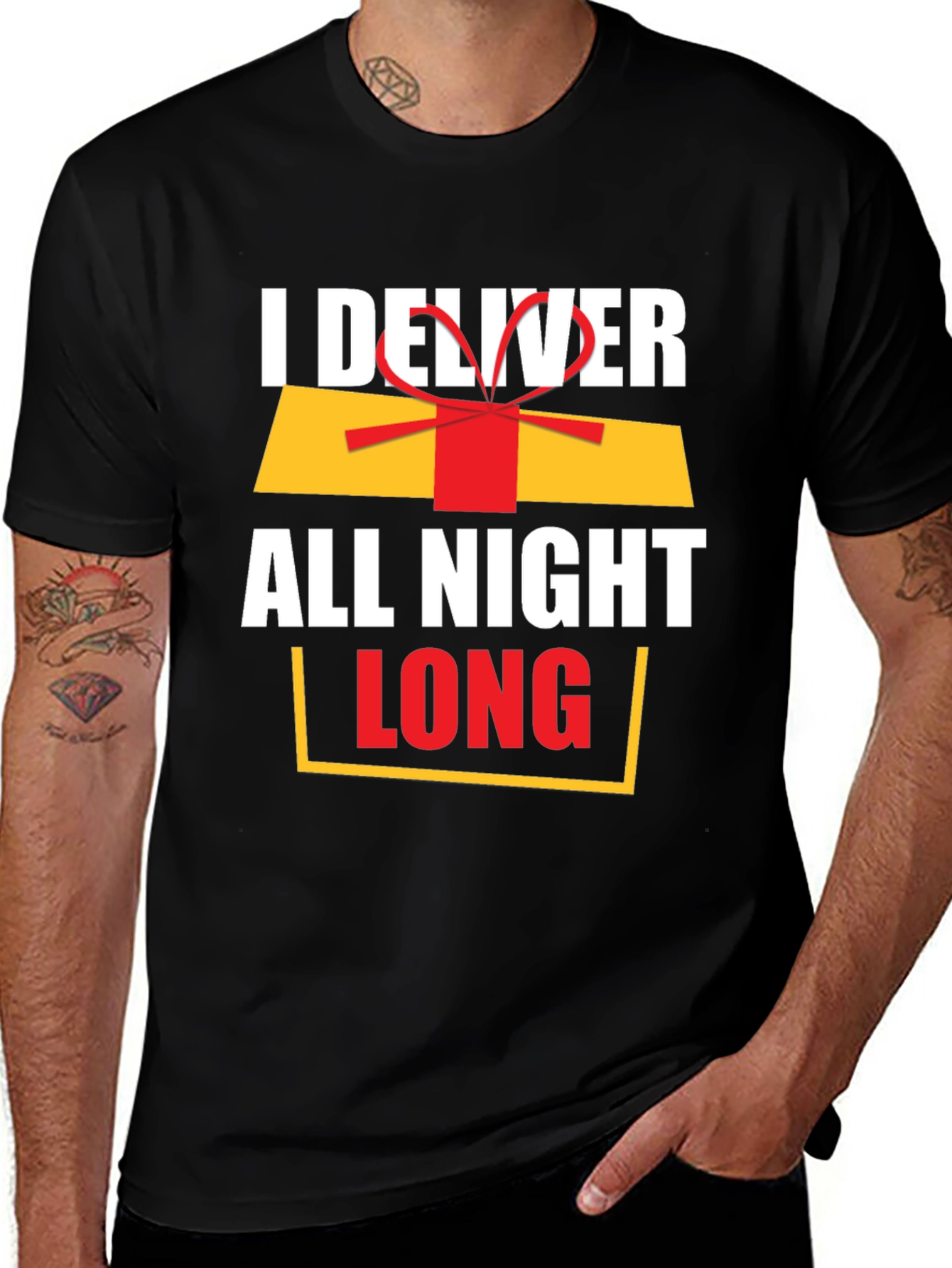Variant 14 of I Deliver All Night Long Funny Graphic Tee