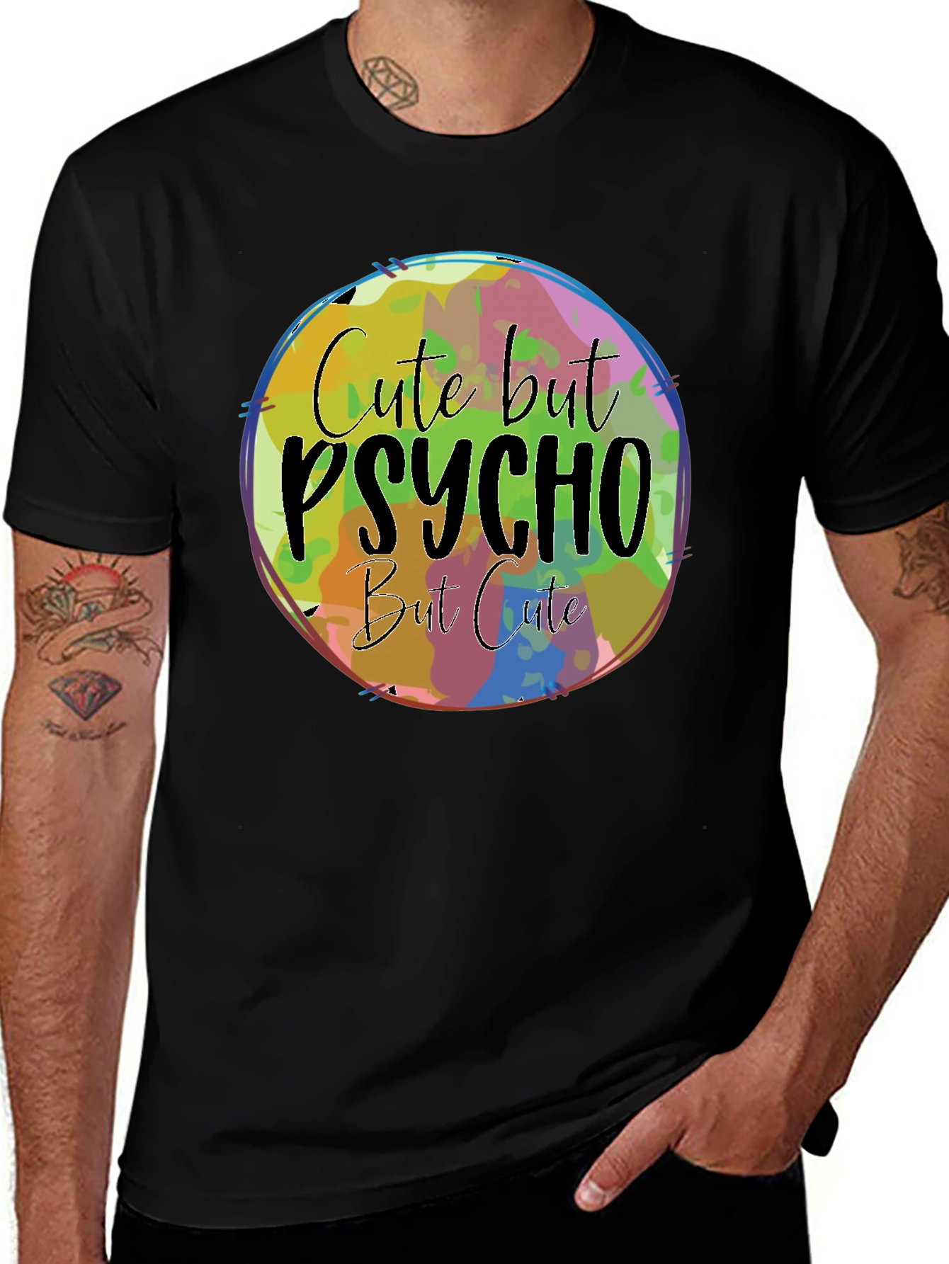 Variant 23 of Cute But Psycho Graphic Tee - Black