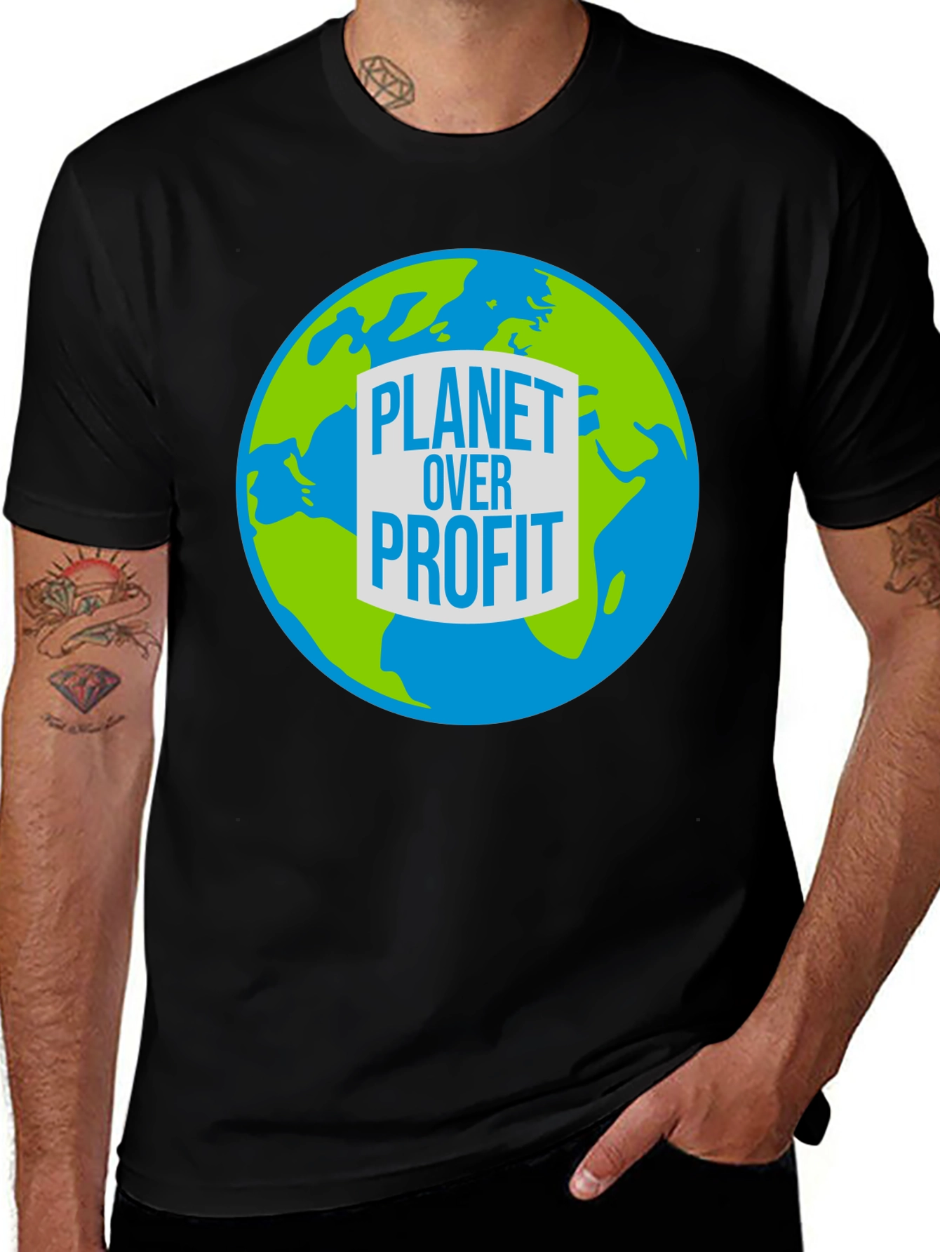 Planet Over Profit Graphic Tee - Eco-Friendly Design