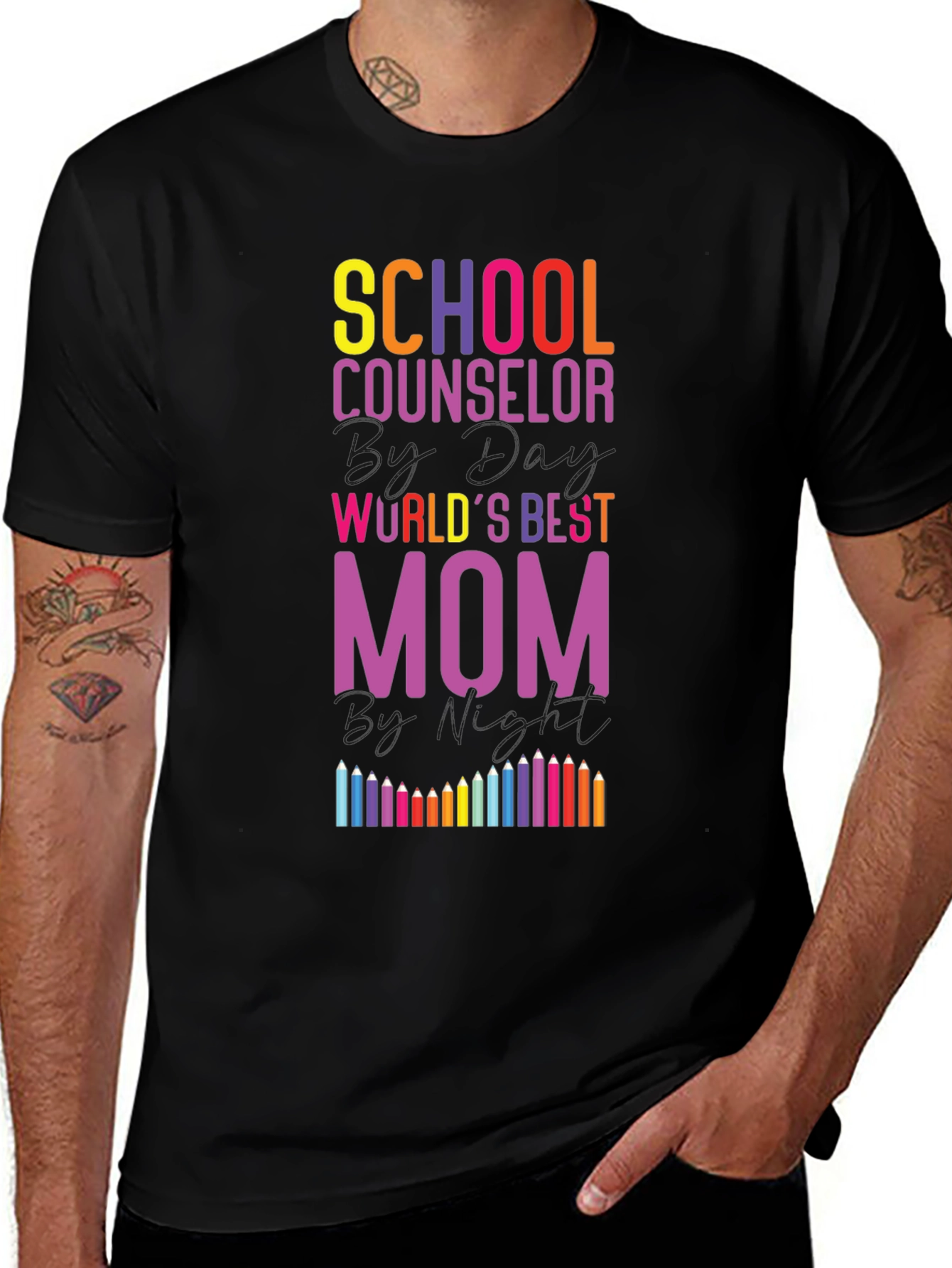 Variant 23 of School Counselor World's Best Mom T-Shirt