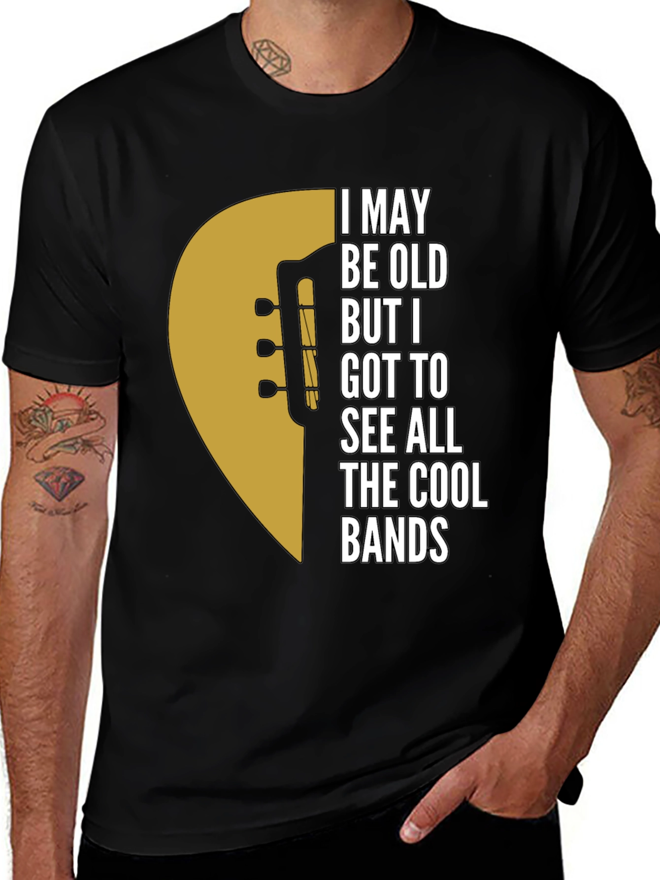 Variant 13 of Cool Bands Guitar Graphic T-Shirt