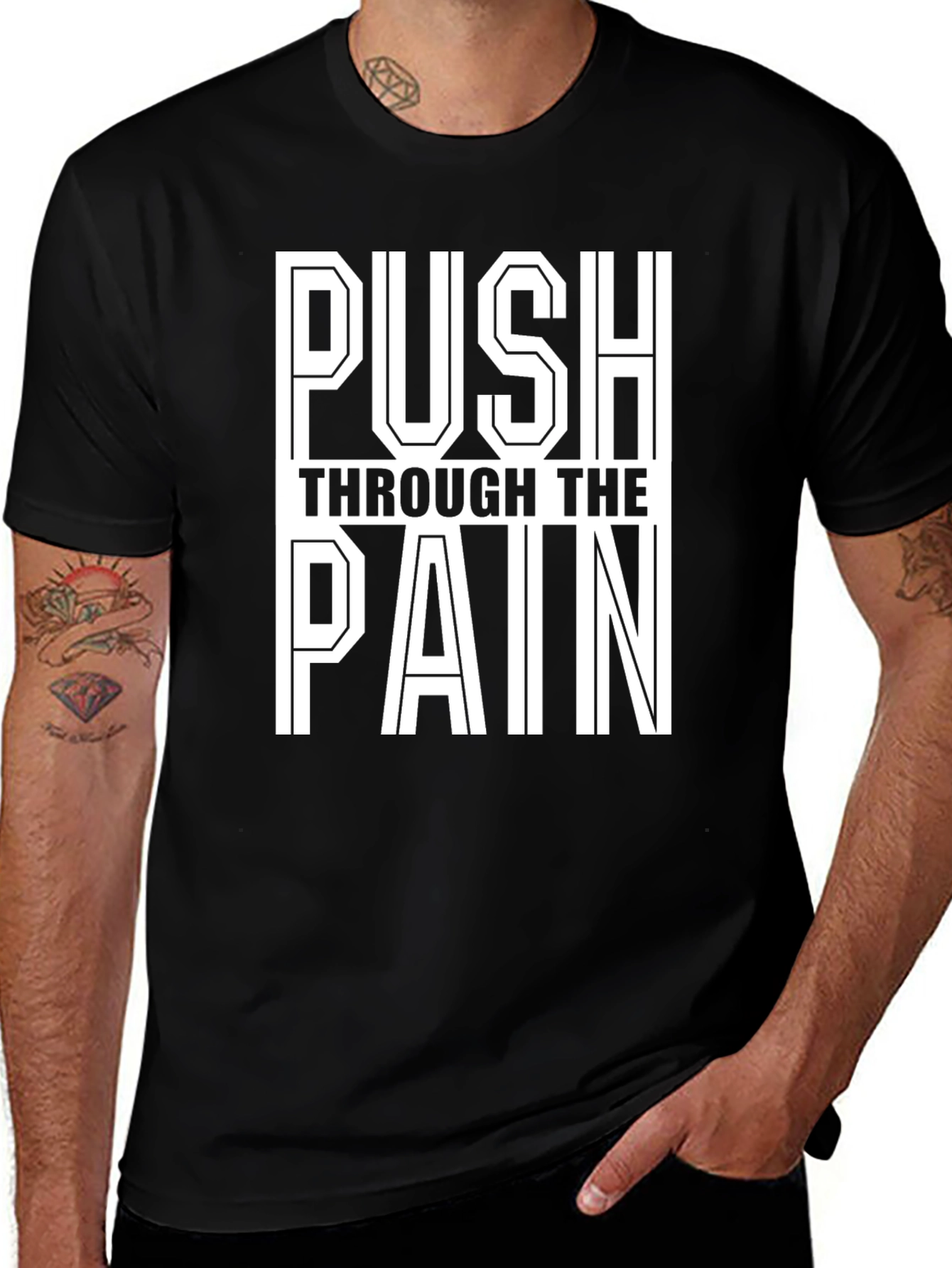 Variant 8 of Push Through The Pain Graphic Tee