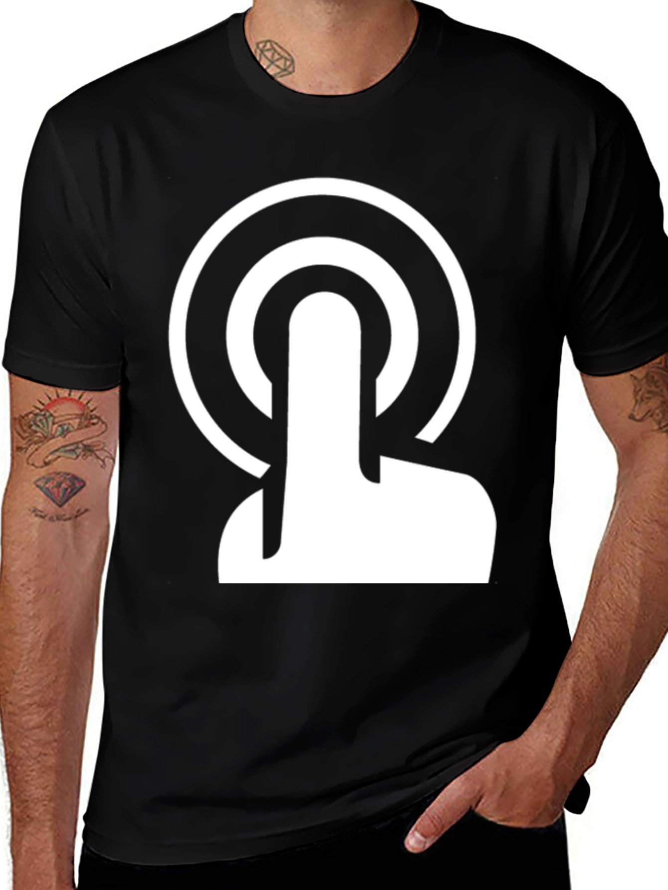 Variant 22 of Modern Graphic Tee - Abstract Symbol Black T-Shirt