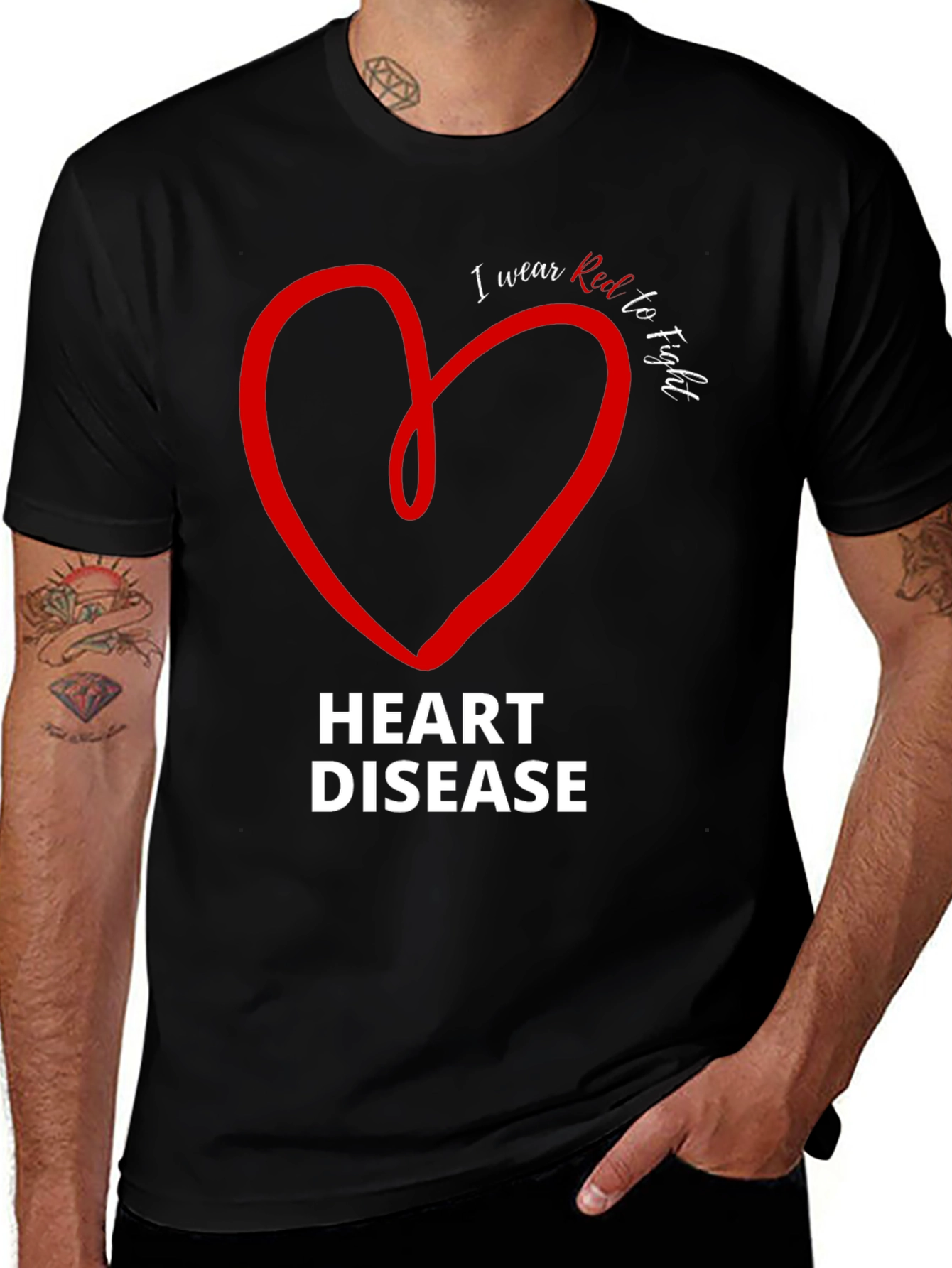 Variant 25 of Red Heart Disease Awareness T-Shirt