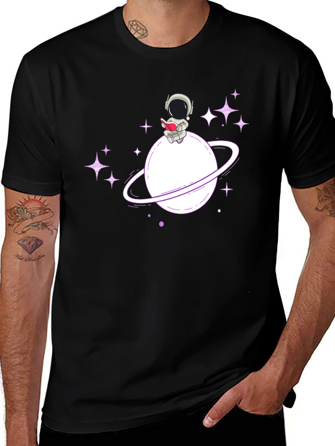 Astronaut Planet T-Shirt - Space Lover Tee