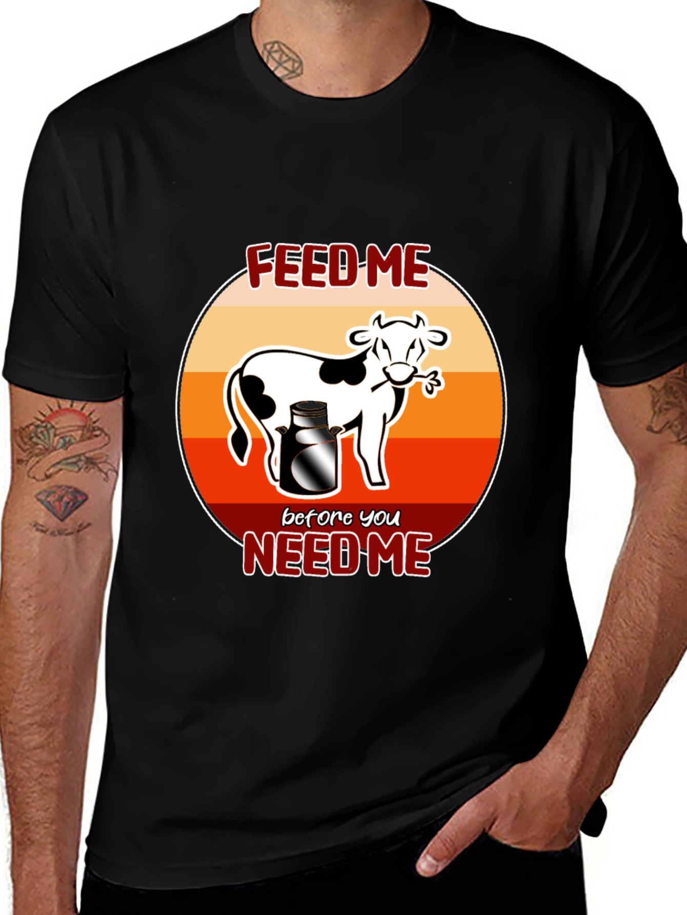 Variant 23 of Funny Feed Me Cow T-Shirt
