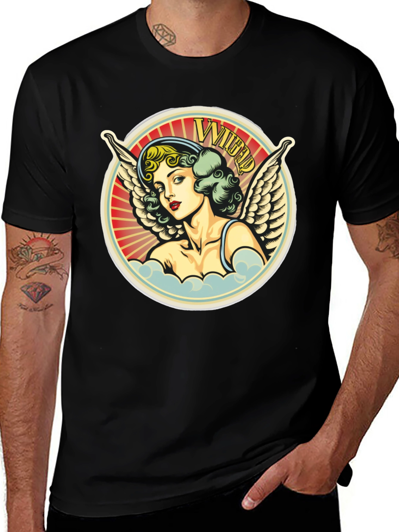 Variant 17 of Angel Graphic Tee - Vintage Style Soft Cotton T-Shirt