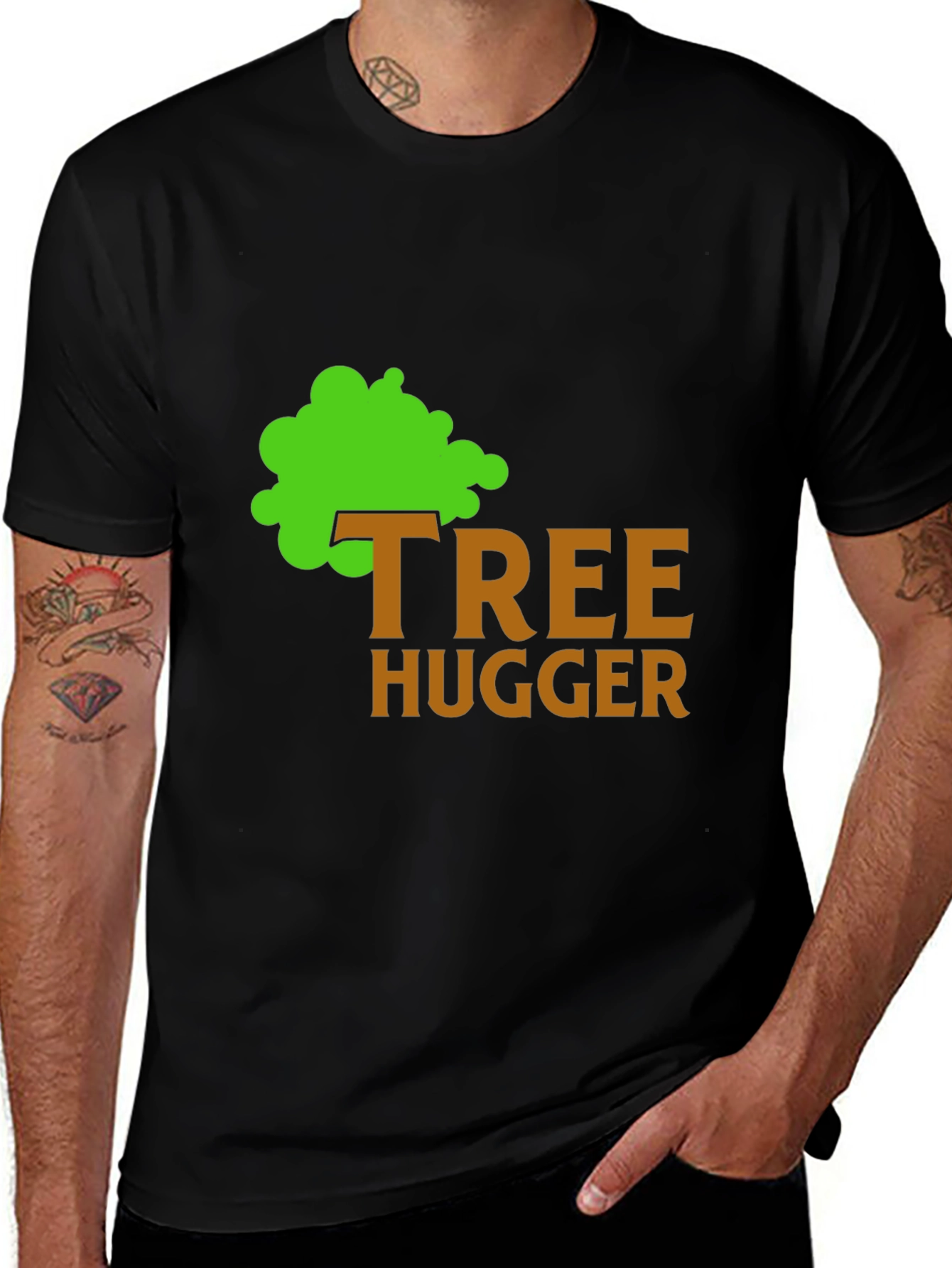 Variant 13 of Tree Hugger Graphic Tee - Eco-Friendly Shirt
