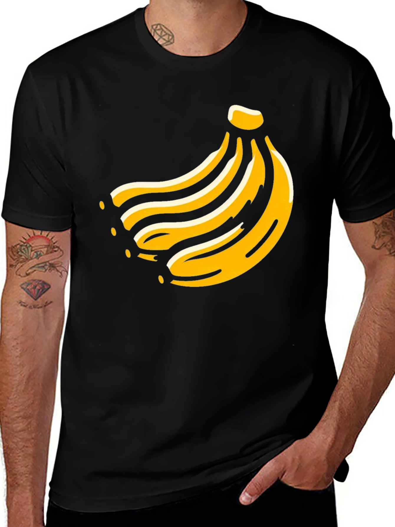 Variant 21 of Banana Graphic Tee -  Fruit Design T-Shirt