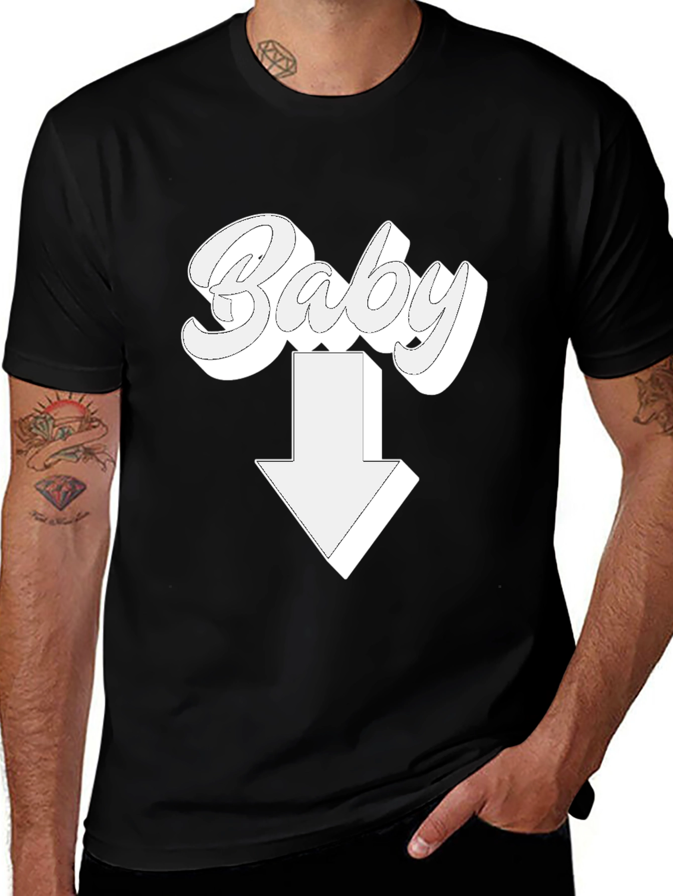 Variant 29 of Baby Down Arrow T-Shirt - Novelty Design
