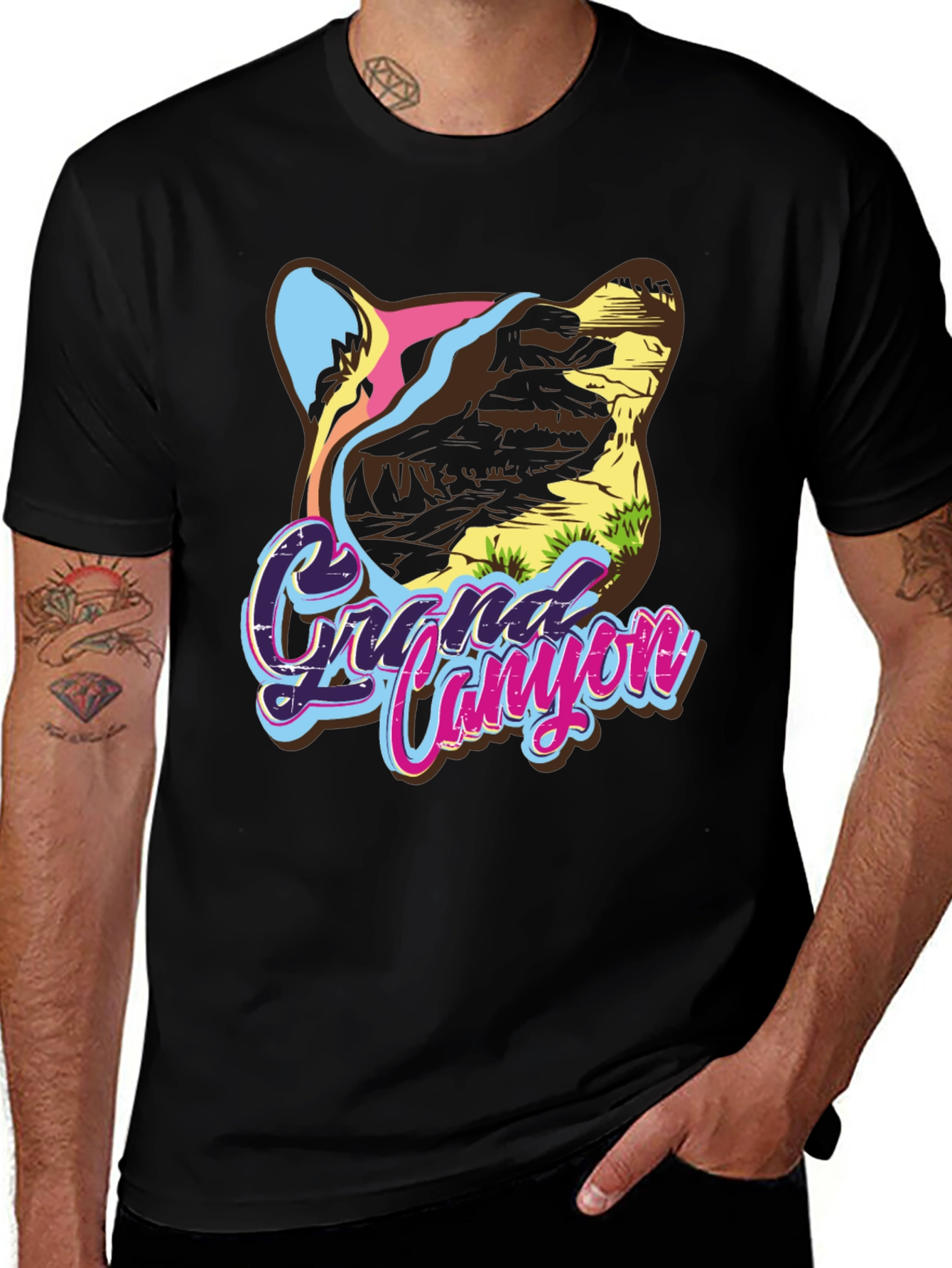Grand Canyon Graphic Tee - Stylish Black T-Shirt