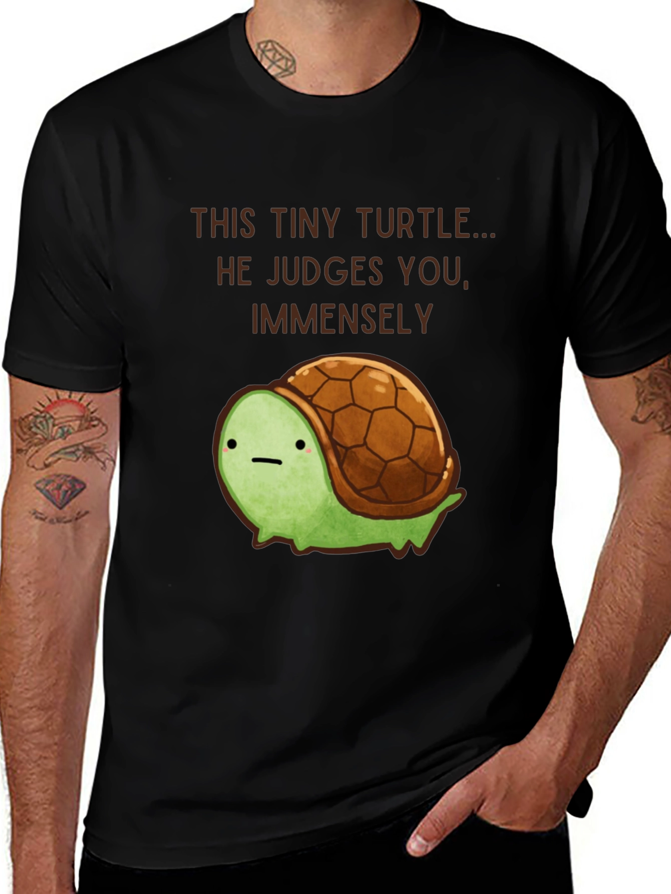 Variant 24 of Tiny Turtle Judge T-Shirt - Funny Graphic Tee
