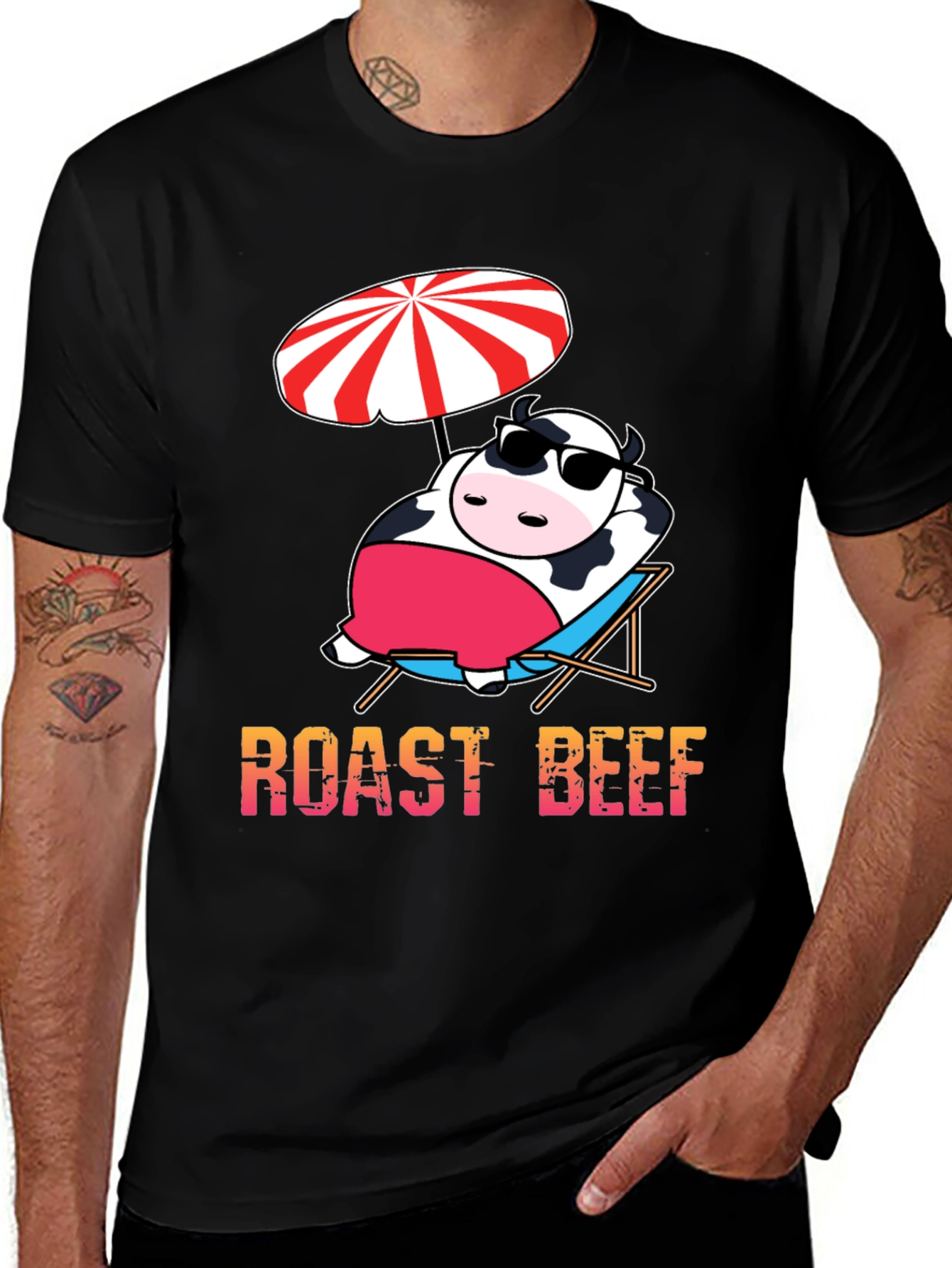 Variant 25 of Roast Beef Cow Graphic Tee
