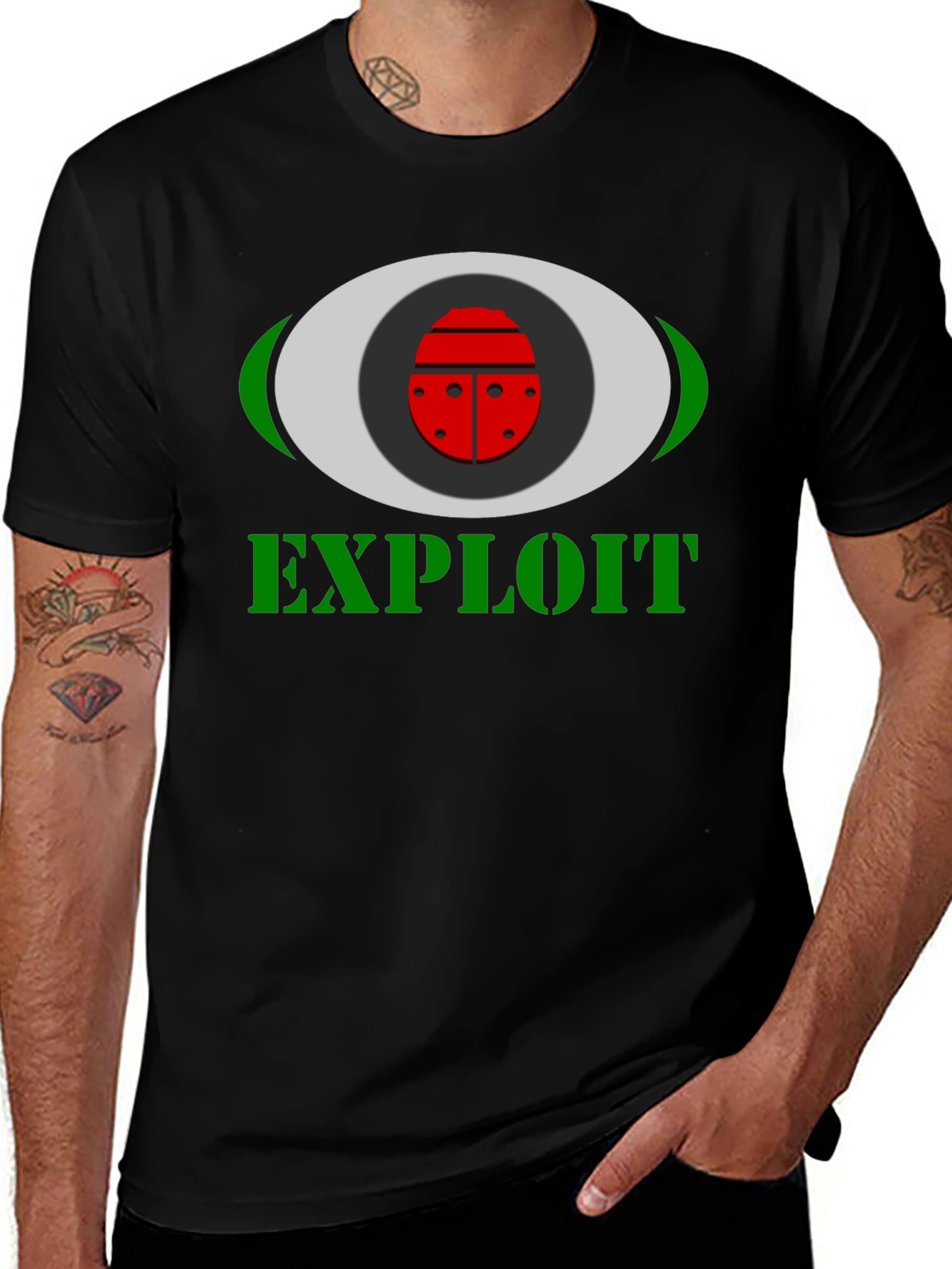 Variant 18 of Exploit Bug T-Shirt - Hacker Cybersecurity Tee