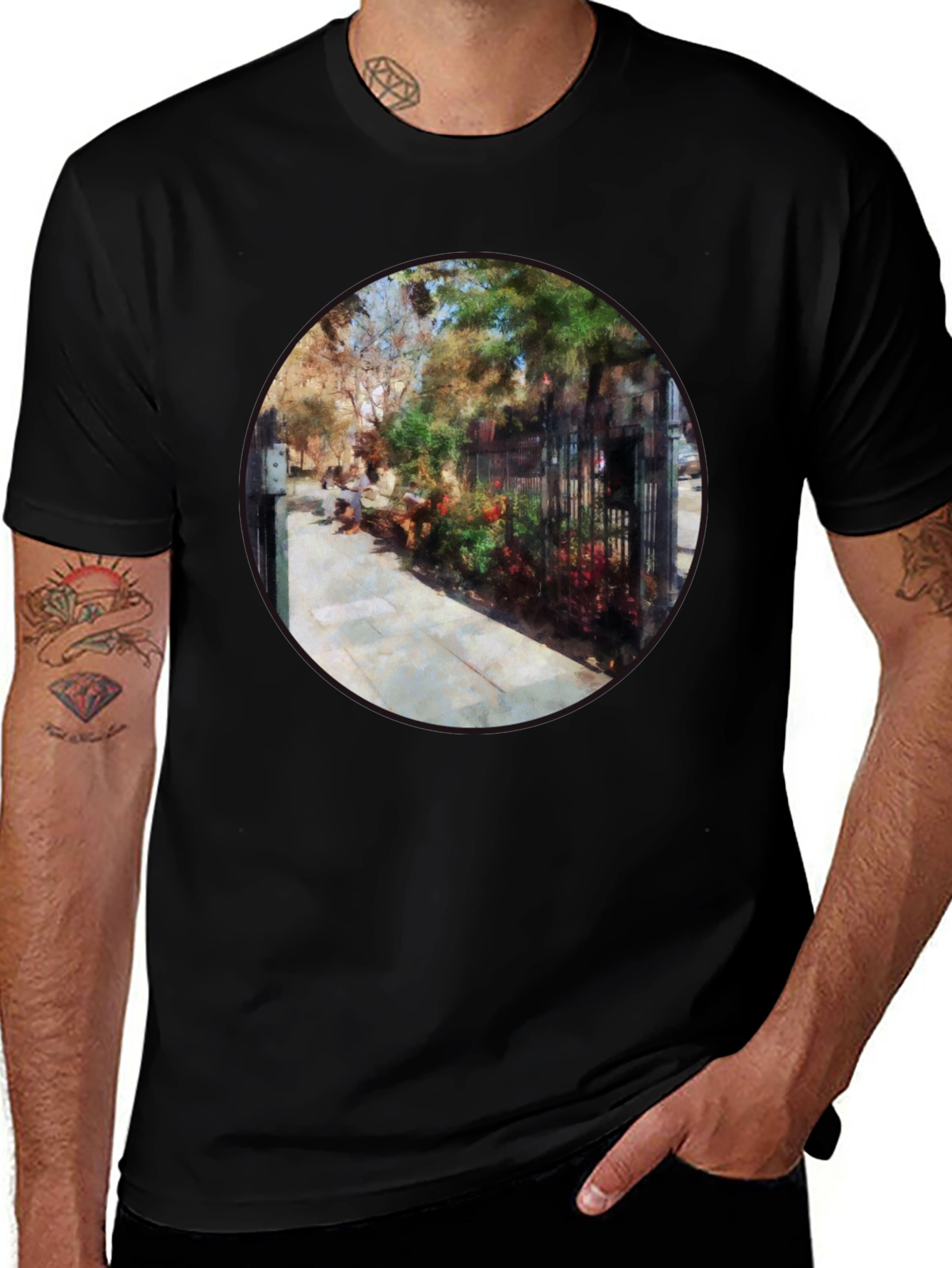 Variant 3 of Sidewalk Artwork Black T-Shirt