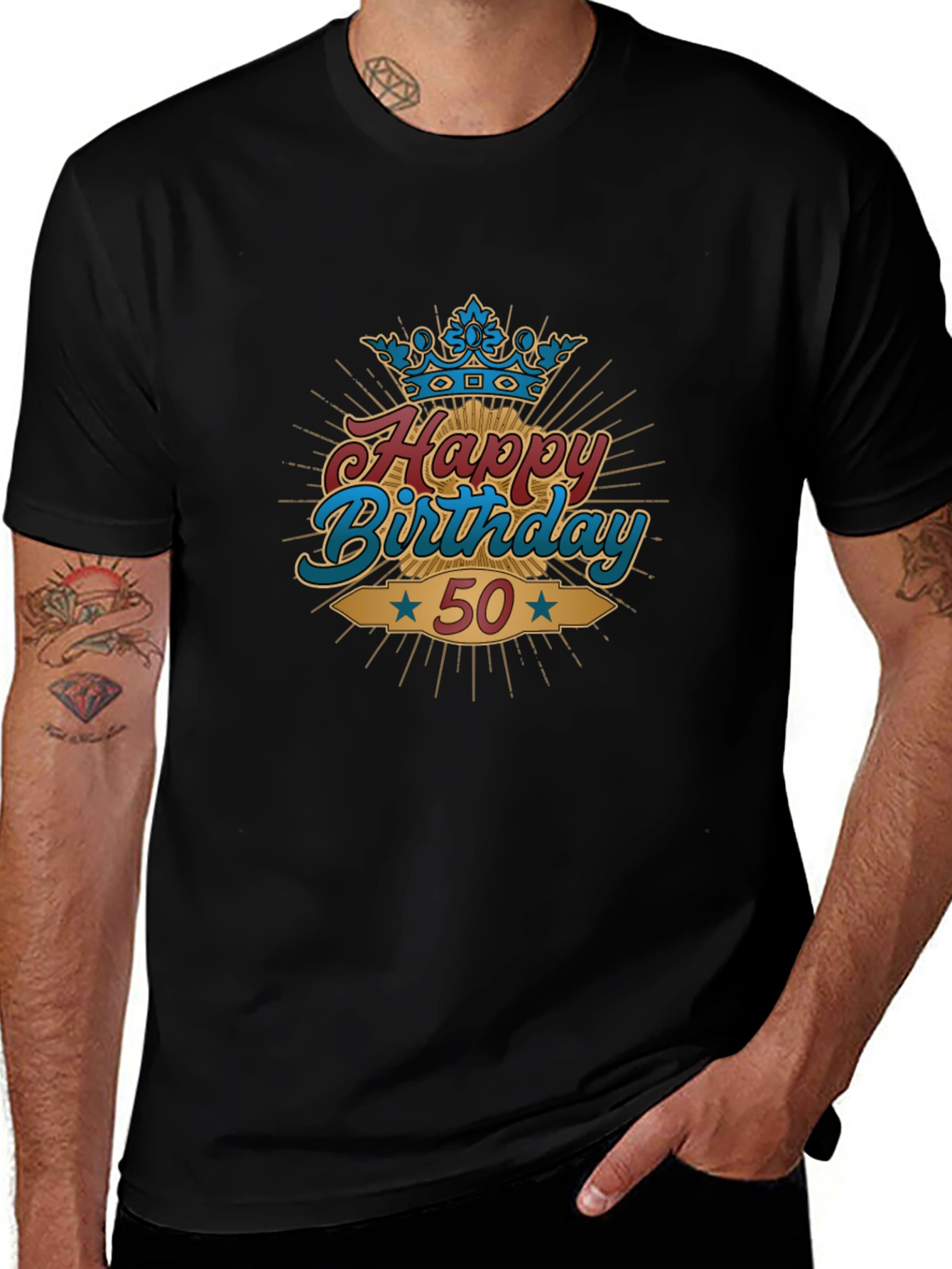 Variant 18 of Happy 50th Birthday Graphic T-Shirt