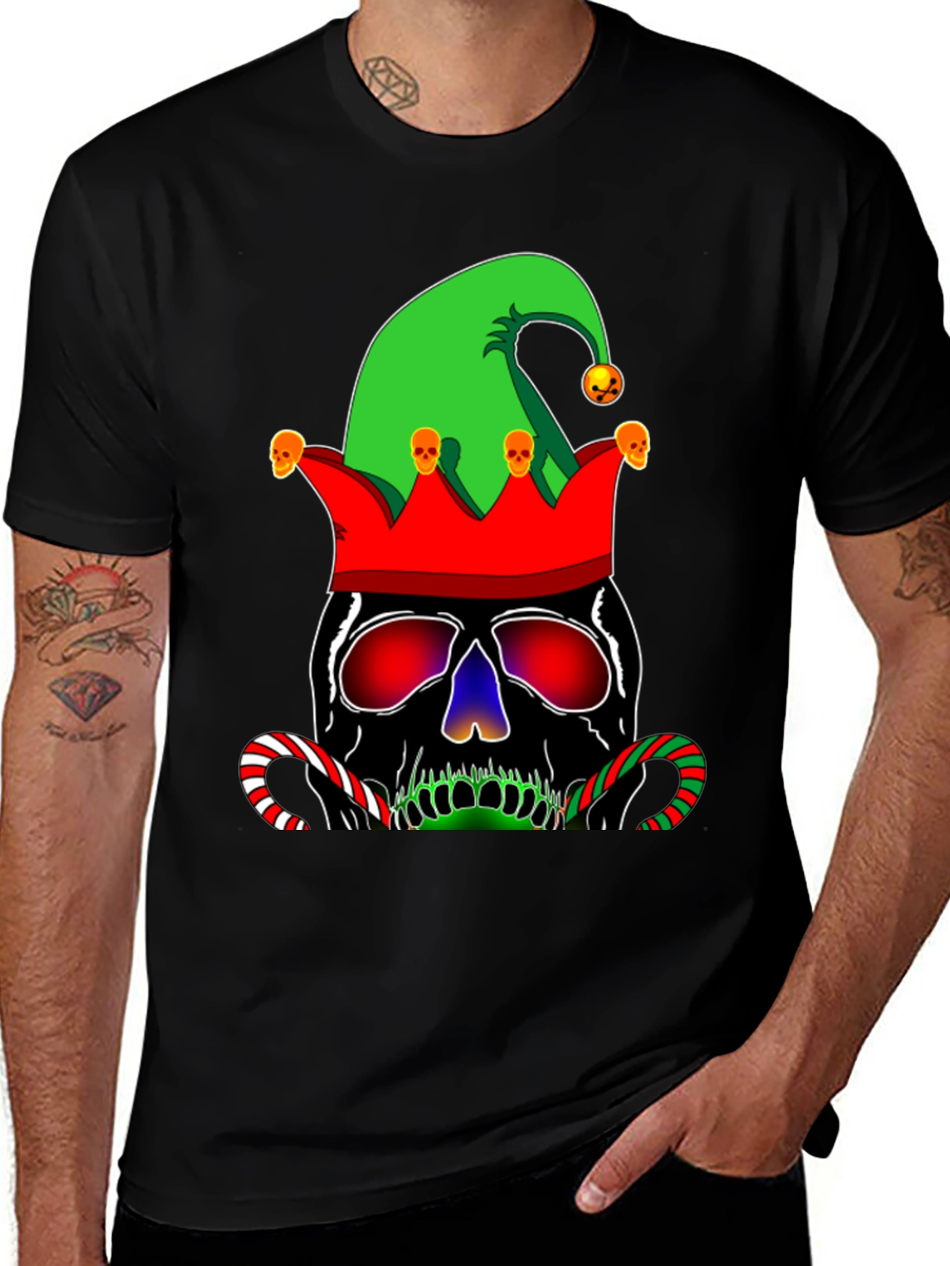 Variant 10 of Festive Skull Graphic Tee