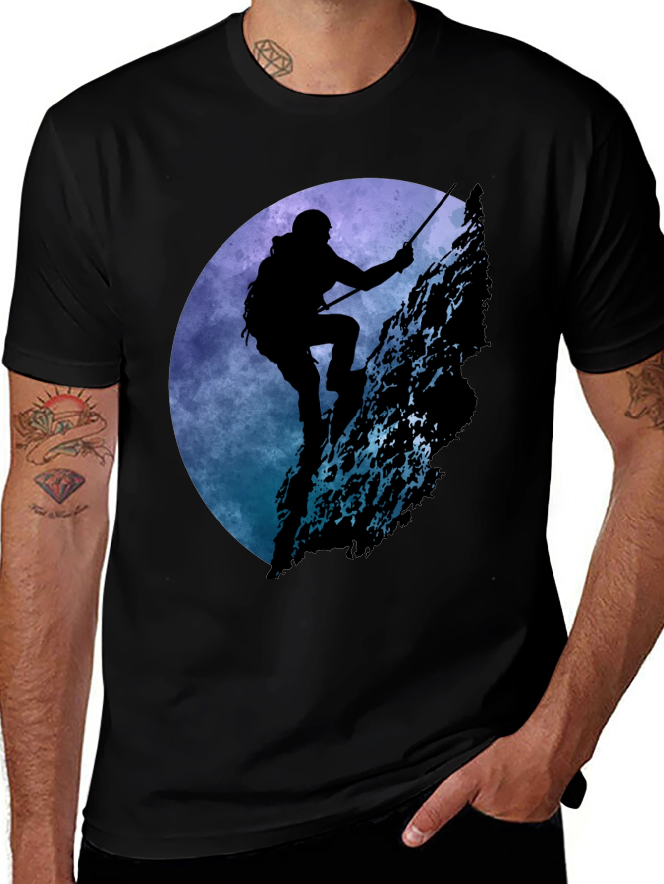 Variant 27 of Climbing Silhouette T-Shirt - Adventurer Tee