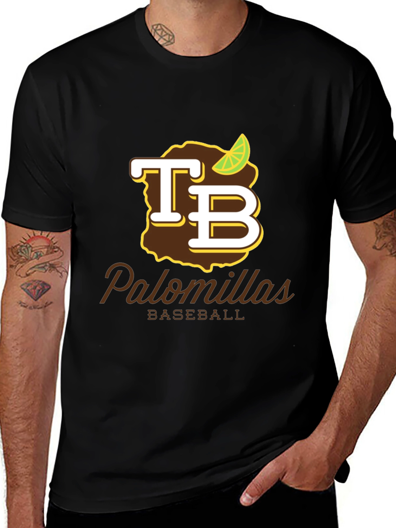 Variant 28 of Palomillas Baseball Black T-Shirt