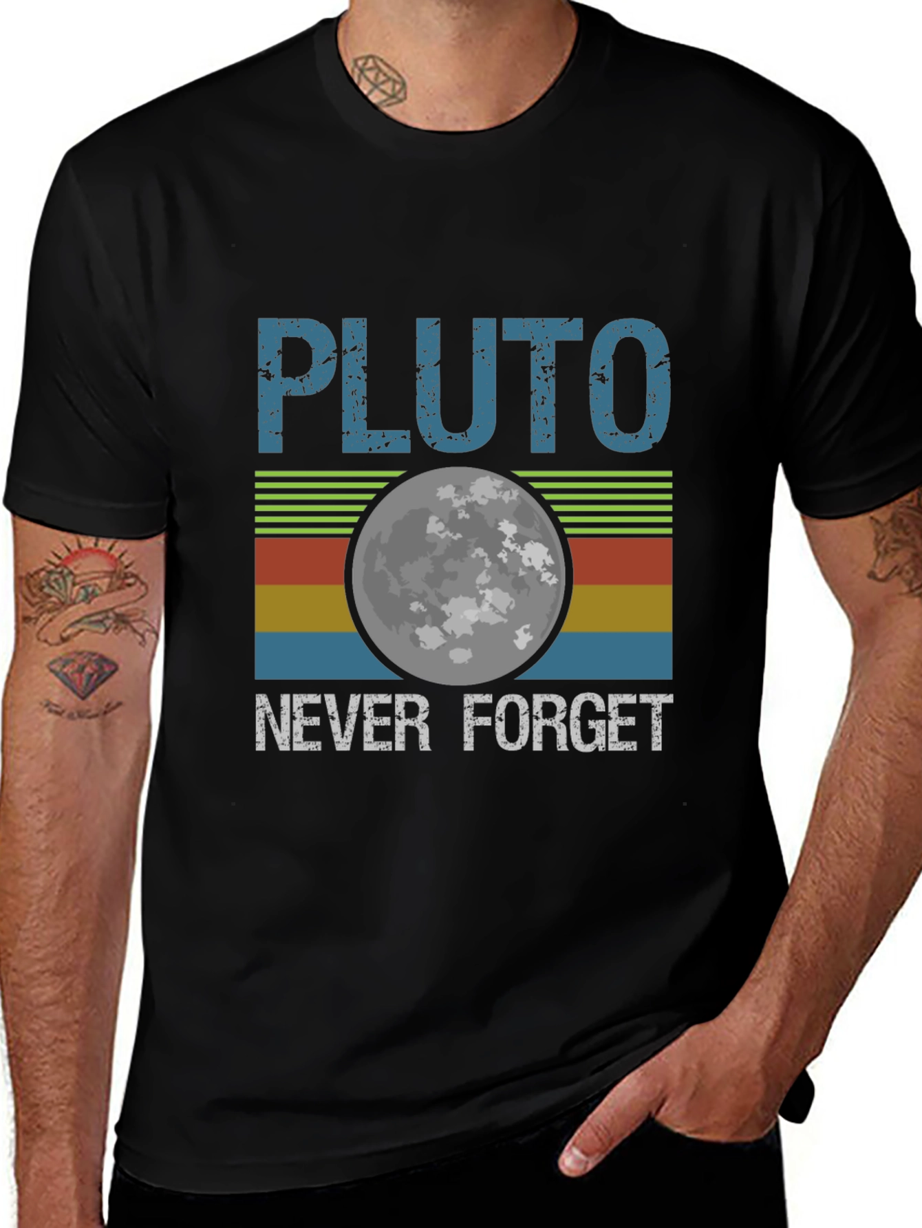 Variant 7 of Pluto Never Forget Graphic T-Shirt
