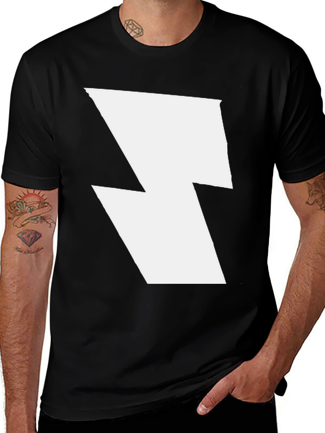 Variant 26 of Lightning Bolt Graphic Tee - Bold & Stylish
