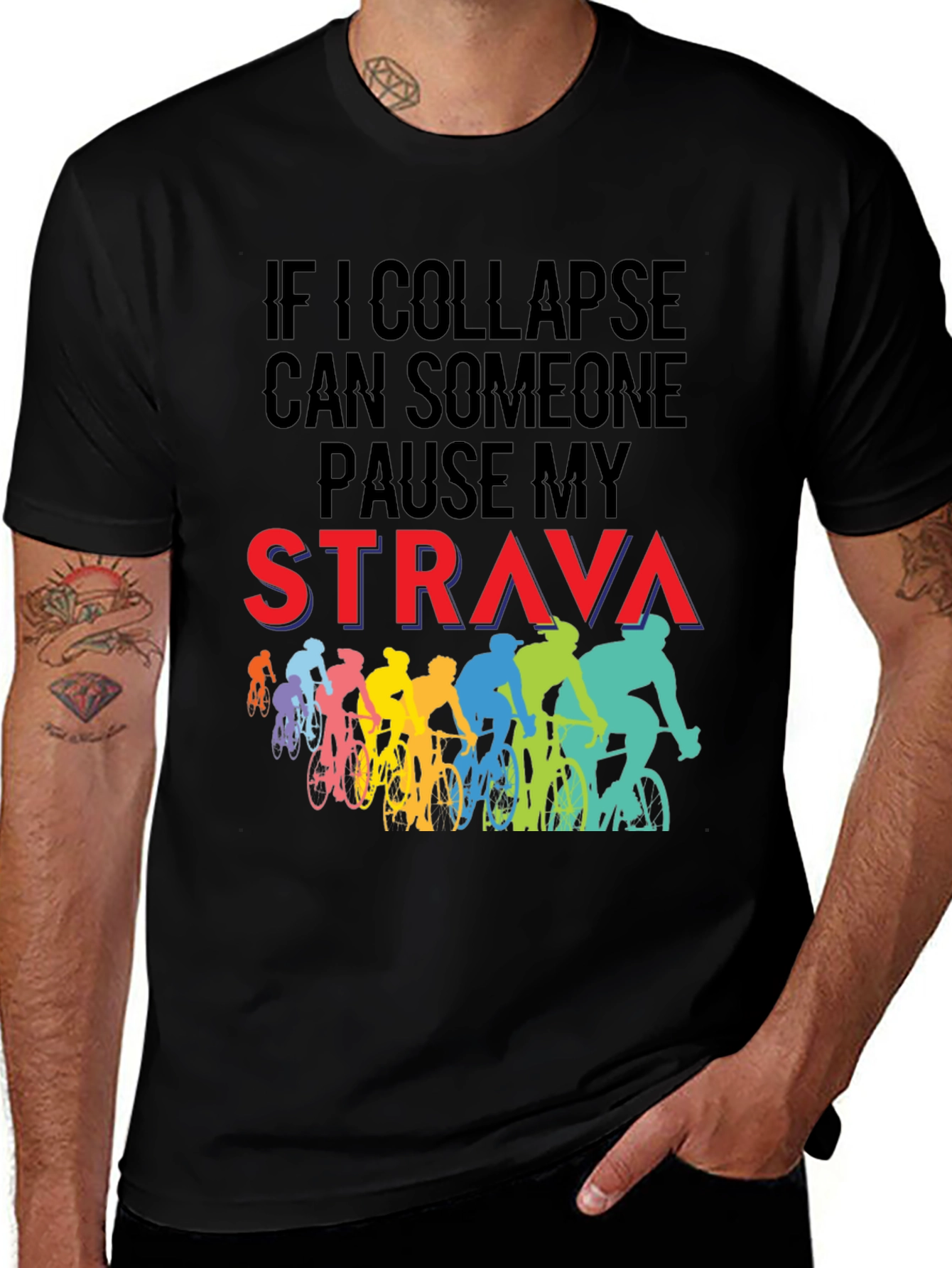 Variant 17 of Funny Cycling Strava T-Shirt