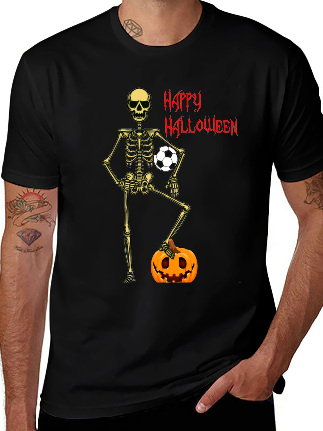 Skeleton Soccer Halloween T-Shirt