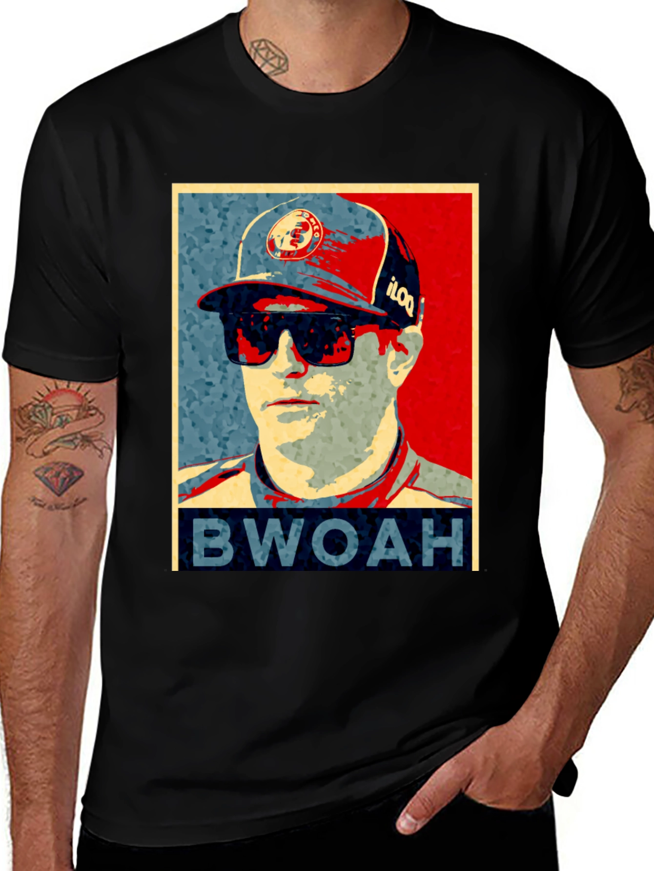 Bwoah F1 Racing Driver Graphic T-Shirt