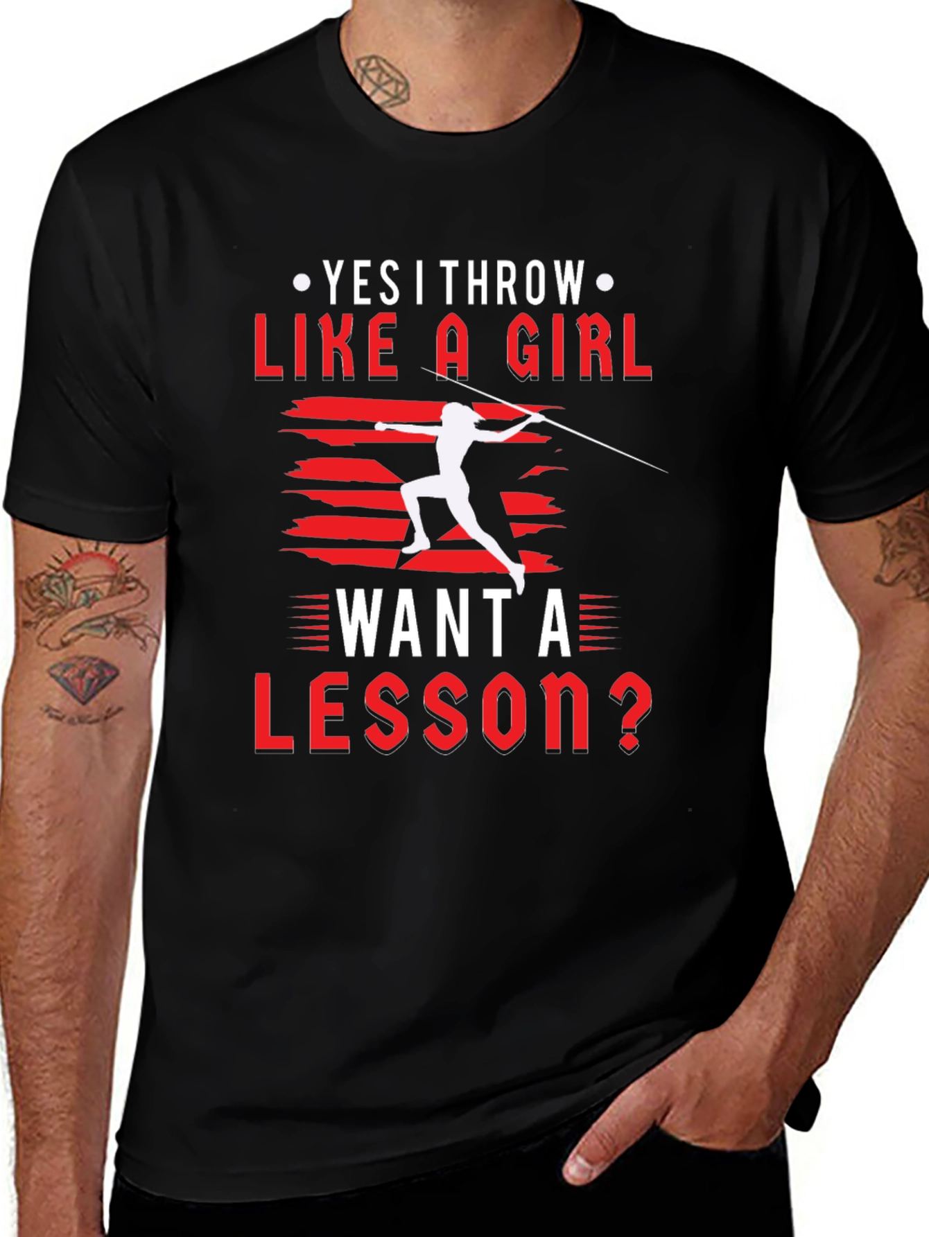 Variant 6 of Yes I Throw Like A Girl T-Shirt