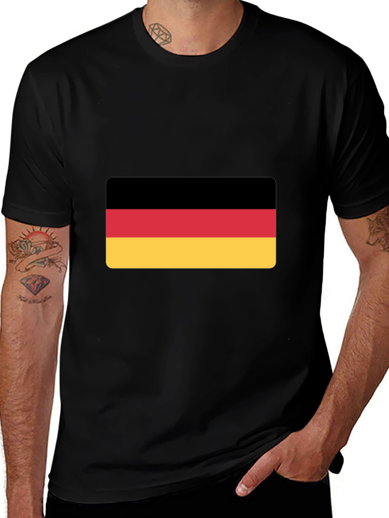 Variant 22 of Germany Flag T-Shirt - Black
