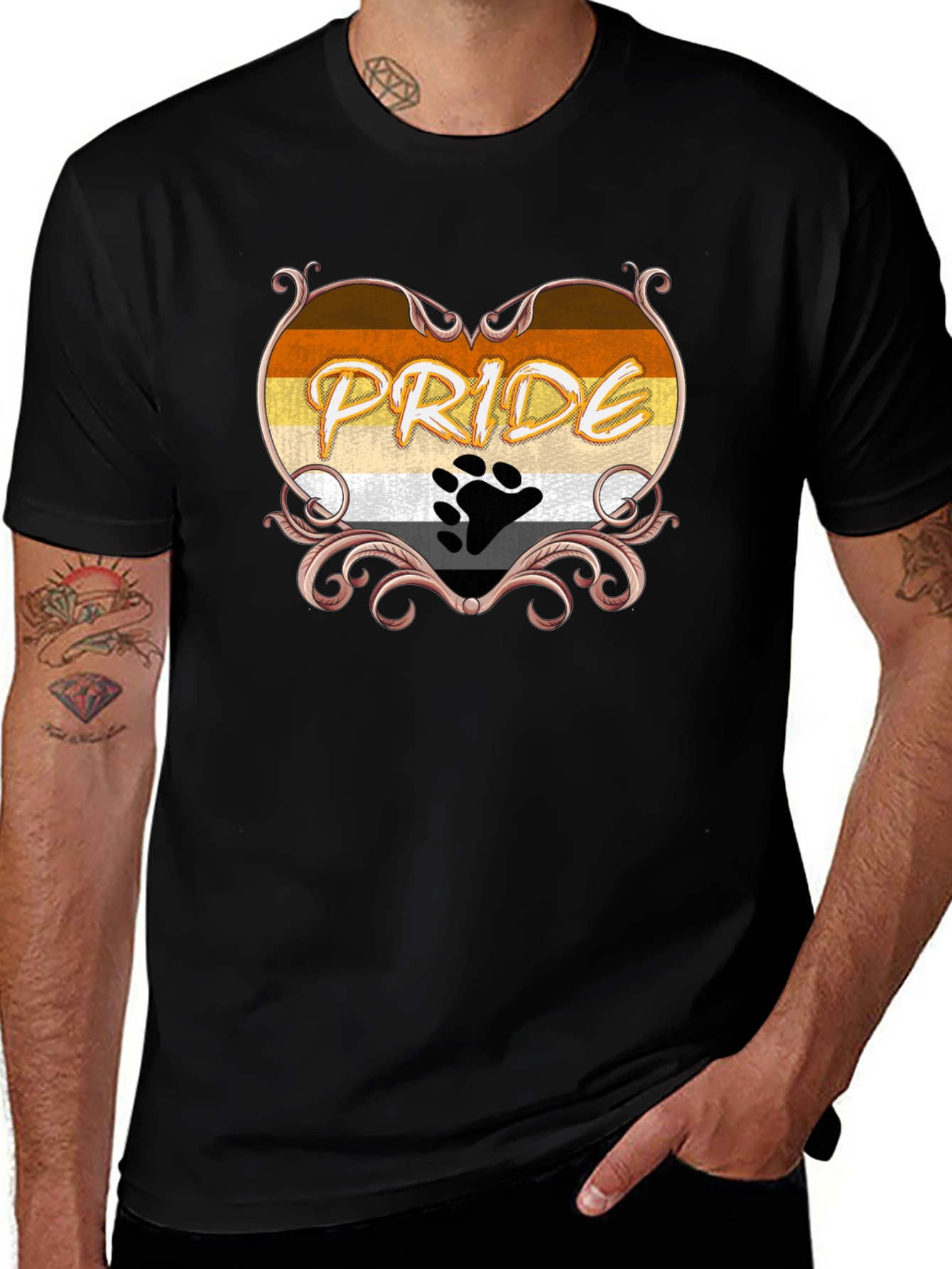 Bear Pride T-Shirt - LGBTQ+ Gay Bear Paw