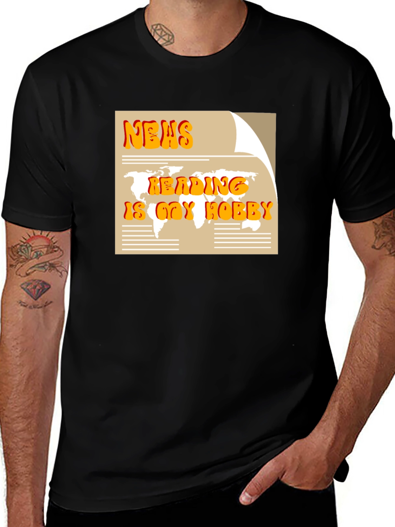 Variant 21 of News Reading is My Hobby Graphic T-Shirt