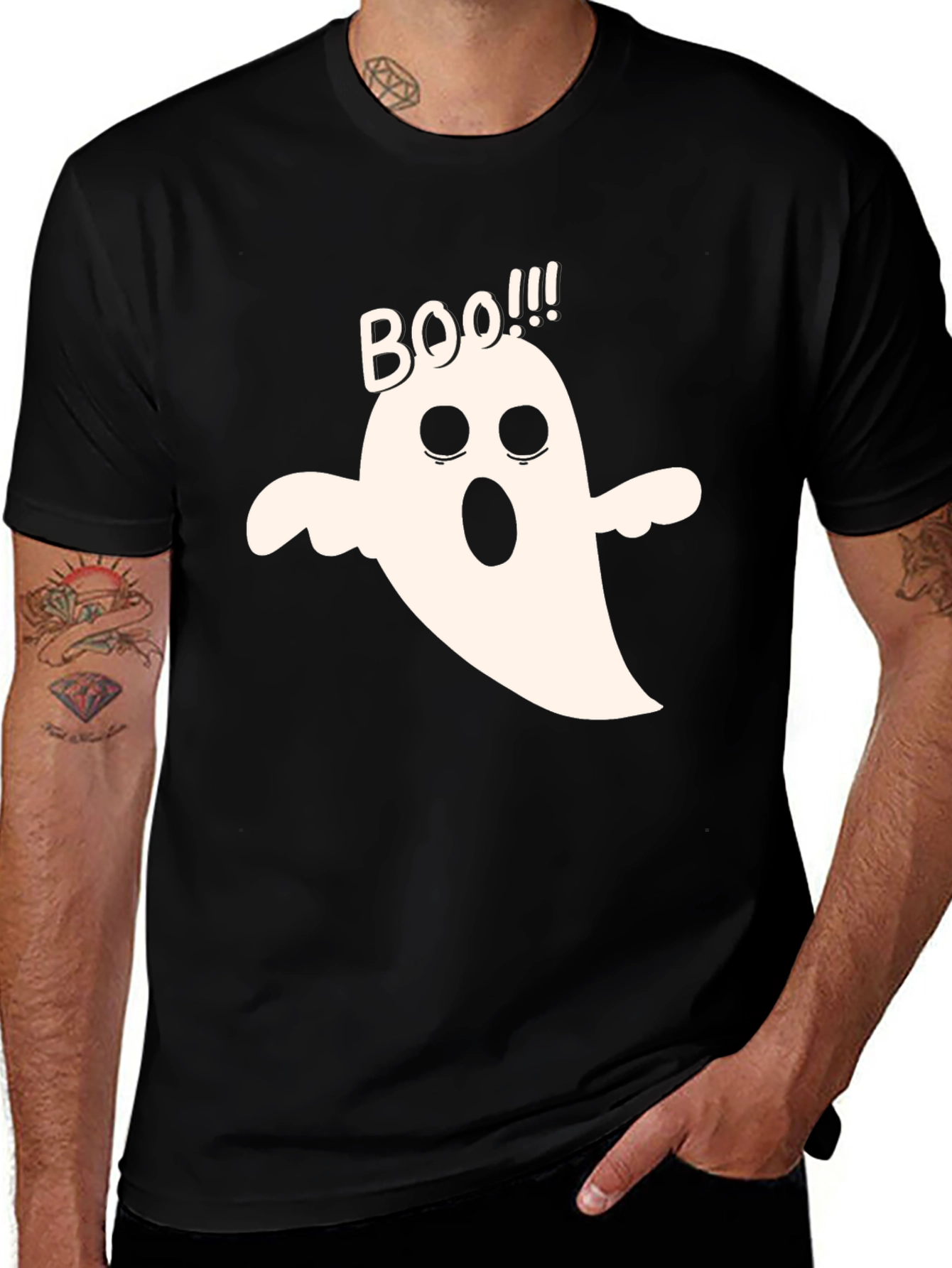 Variant 20 of Boo Ghost Graphic Tee - Halloween T-Shirt